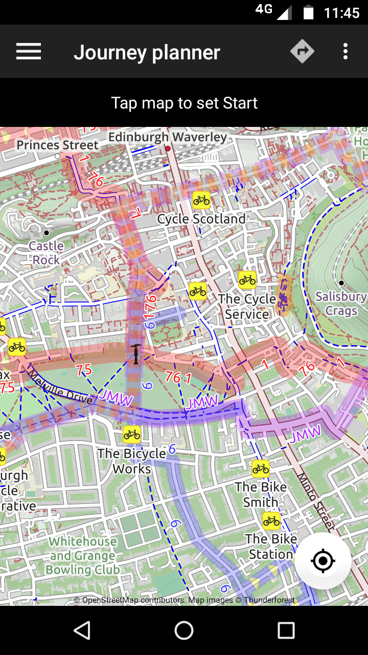 CycleStreets screenshot 1