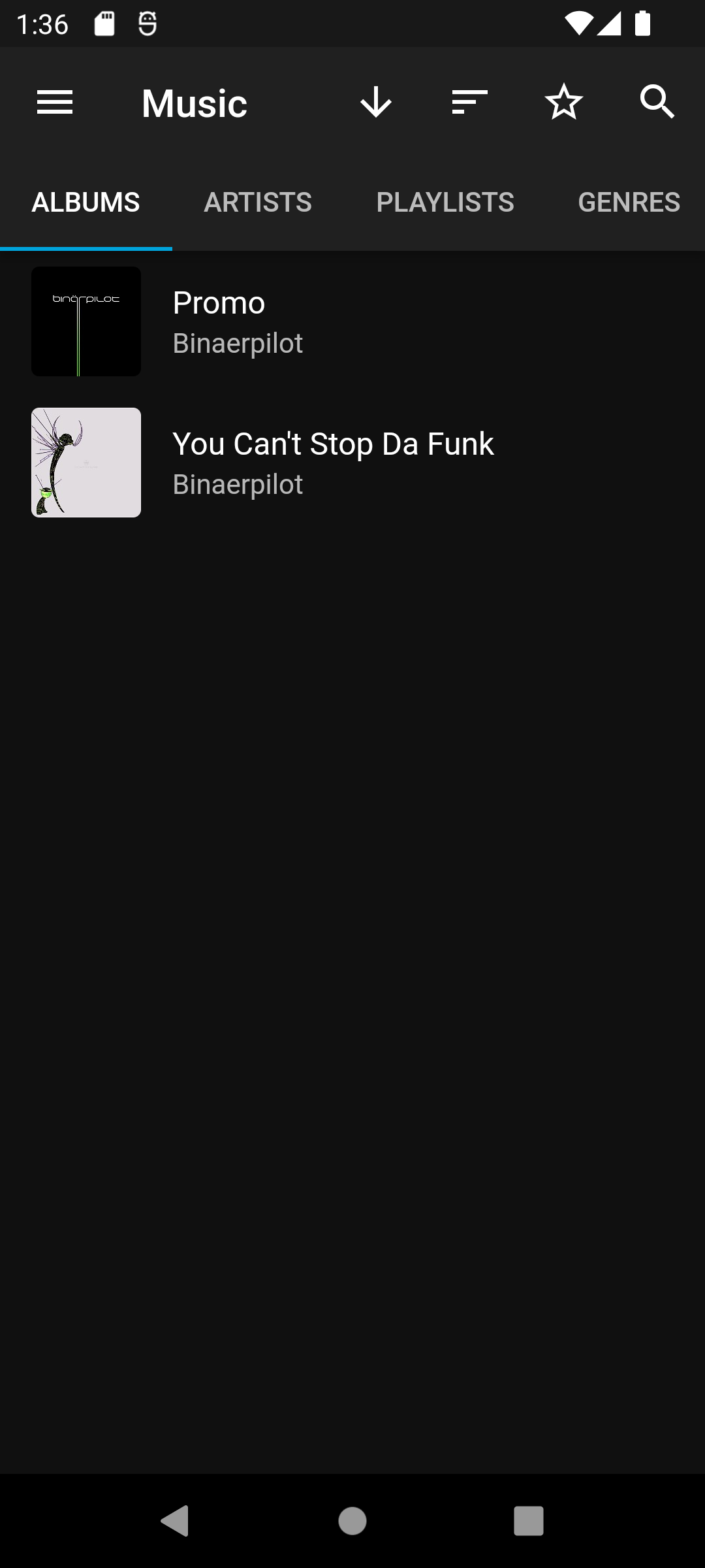 Finamp screenshot 2