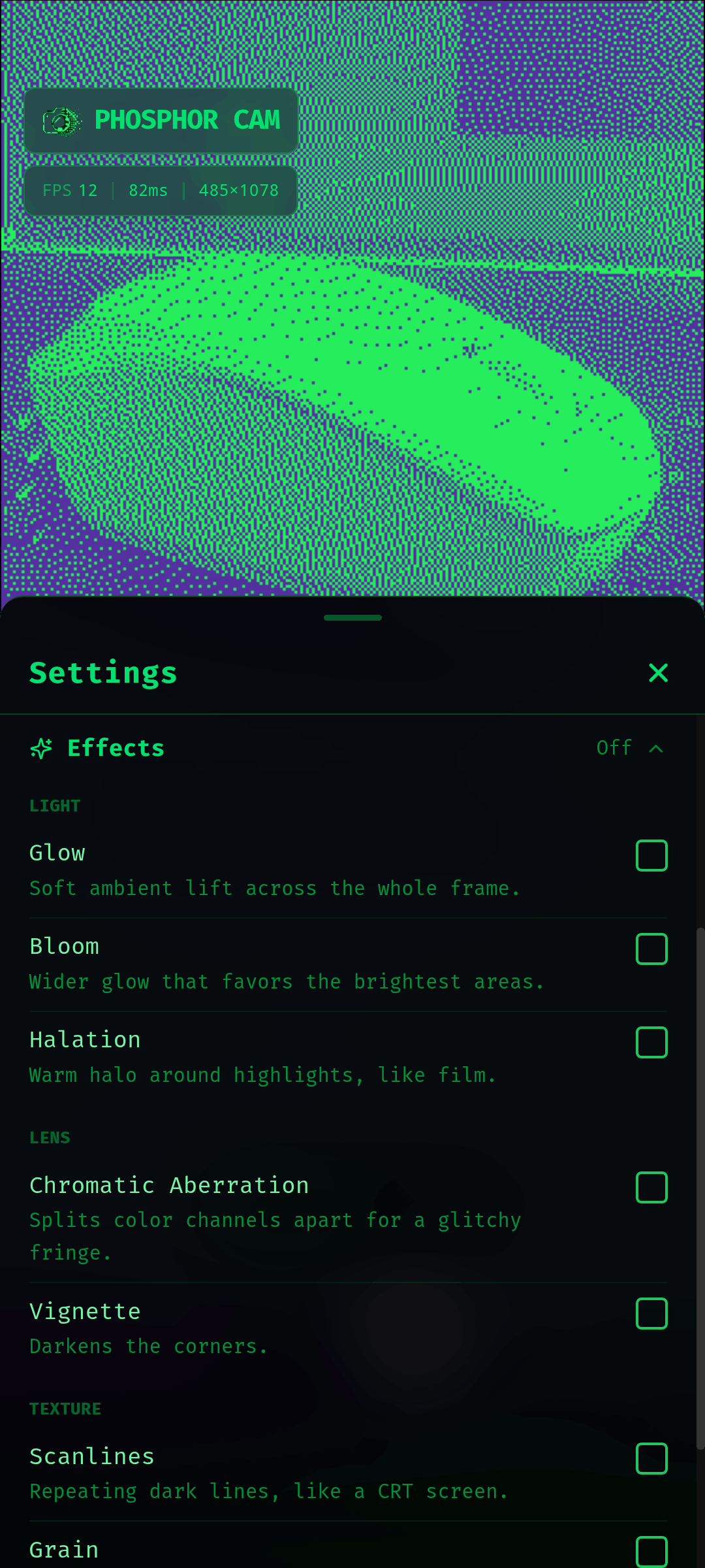Phosphor Cam screenshot 5
