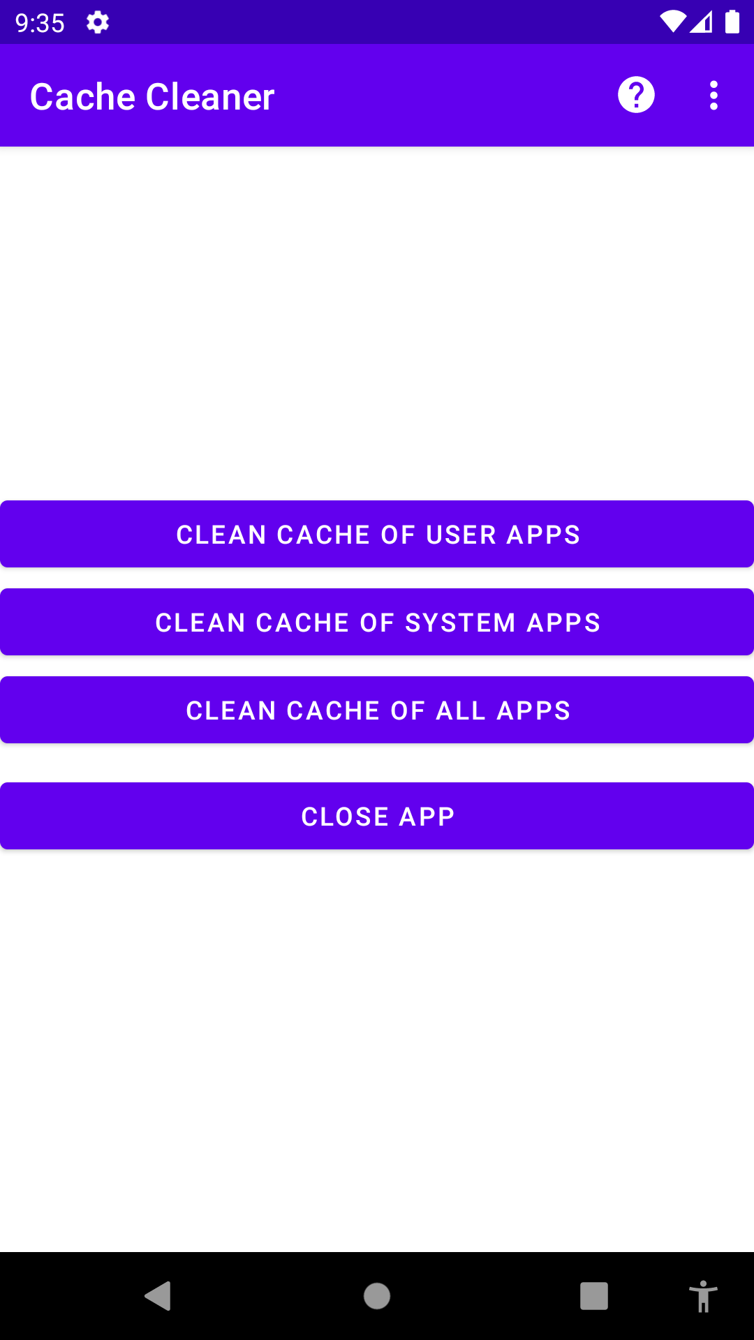 Cache Cleaner screenshot 1