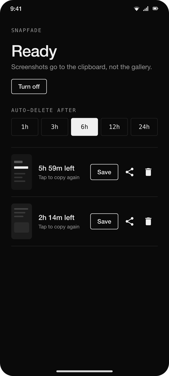 SnapFade screenshot 2