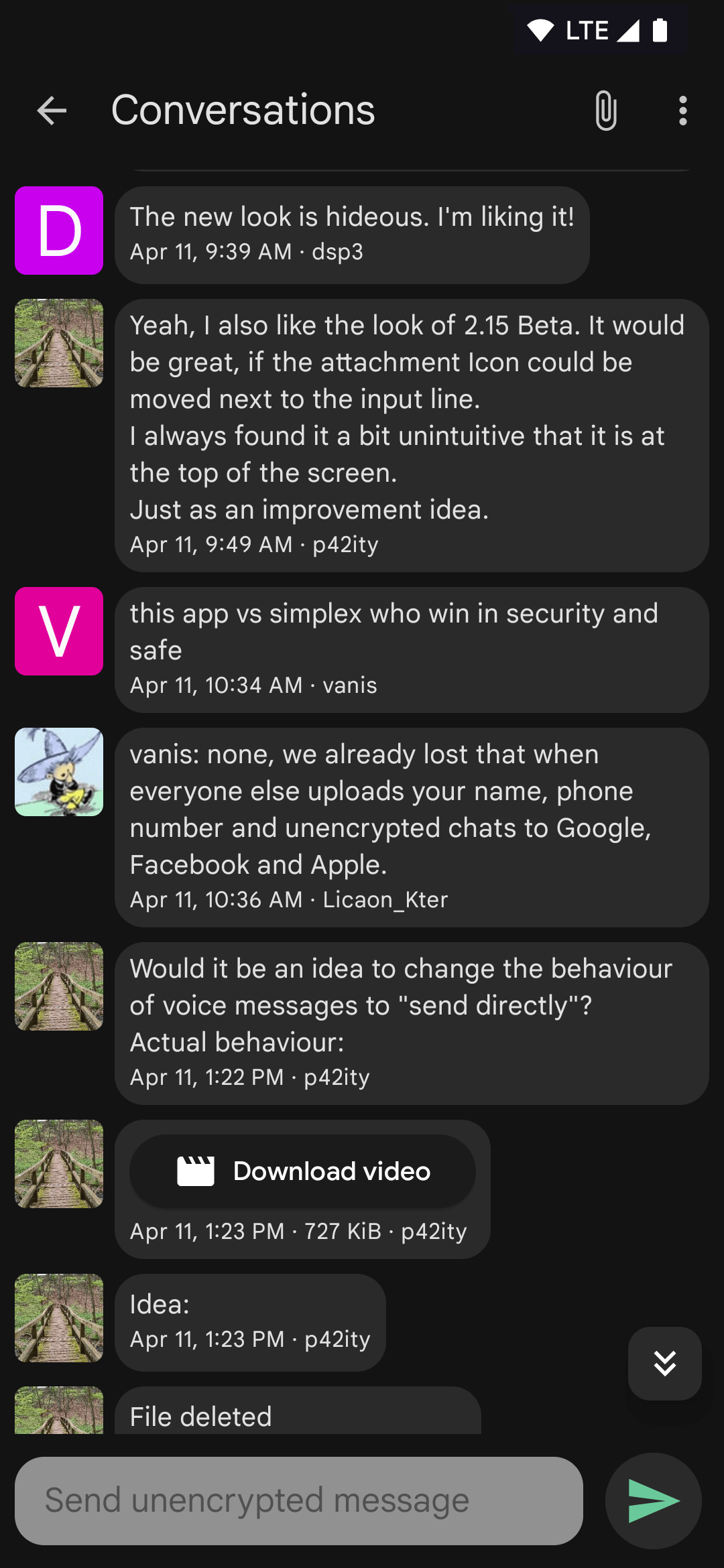 Conversations screenshot 9
