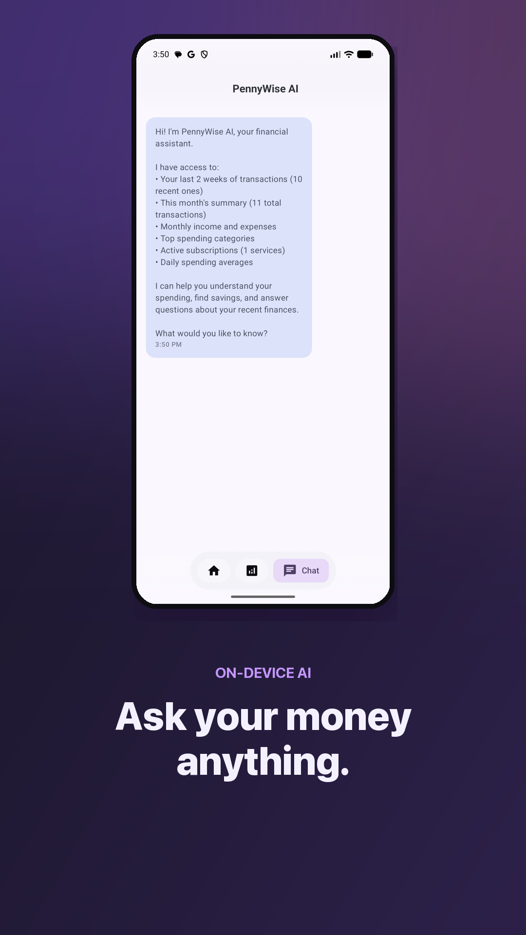 PennyWise: SMS Expense Tracker screenshot 2