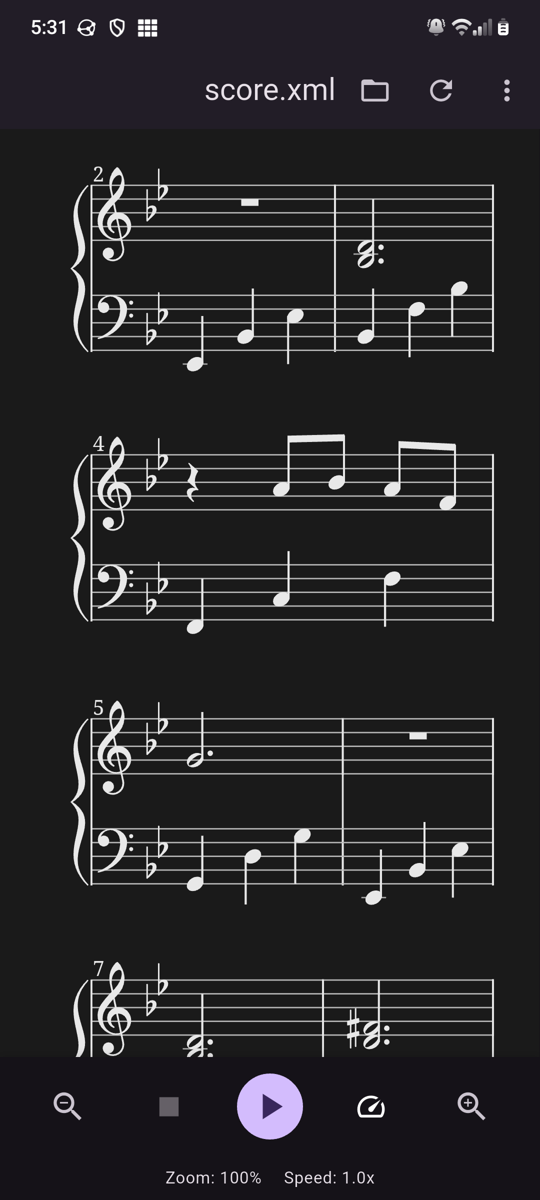 Musicore screenshot 1