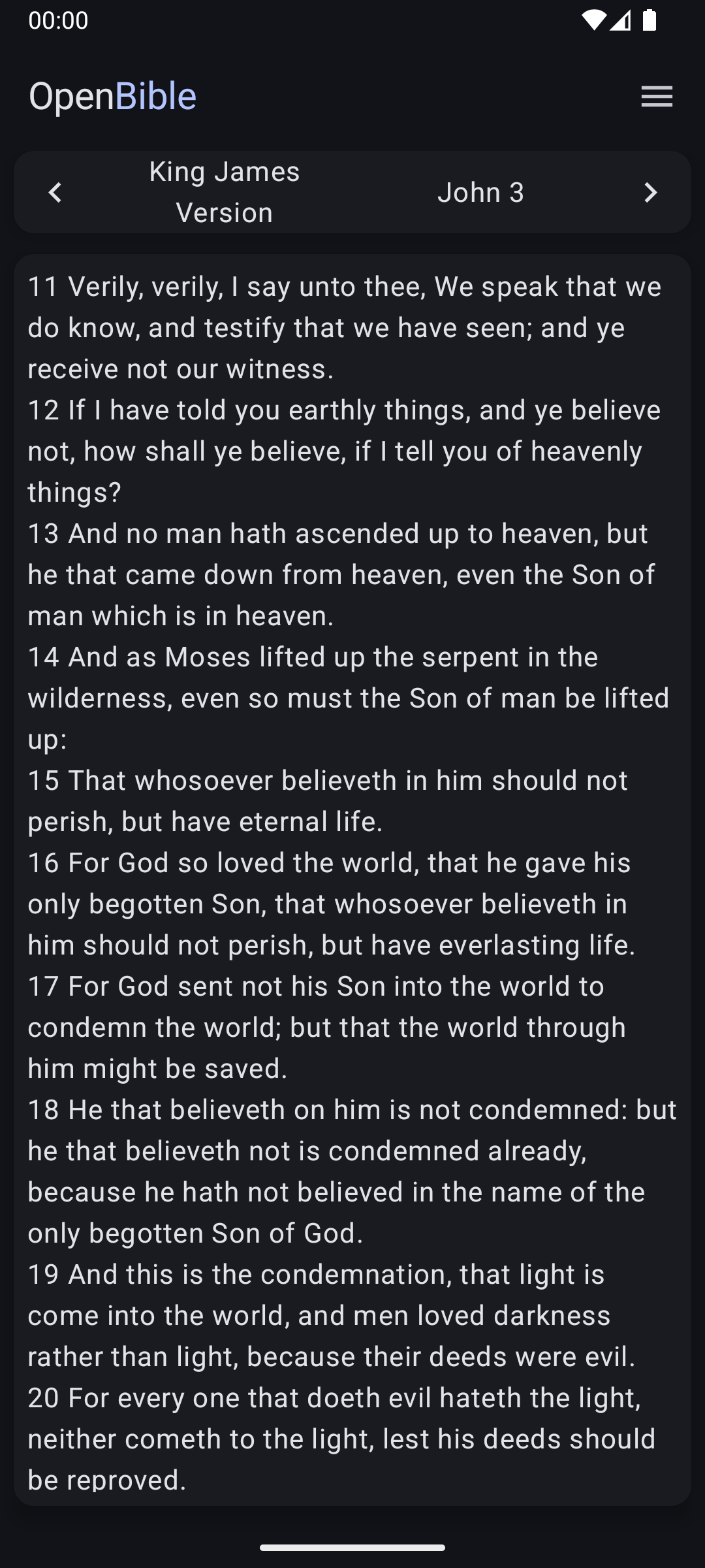 OpenBible screenshot 1