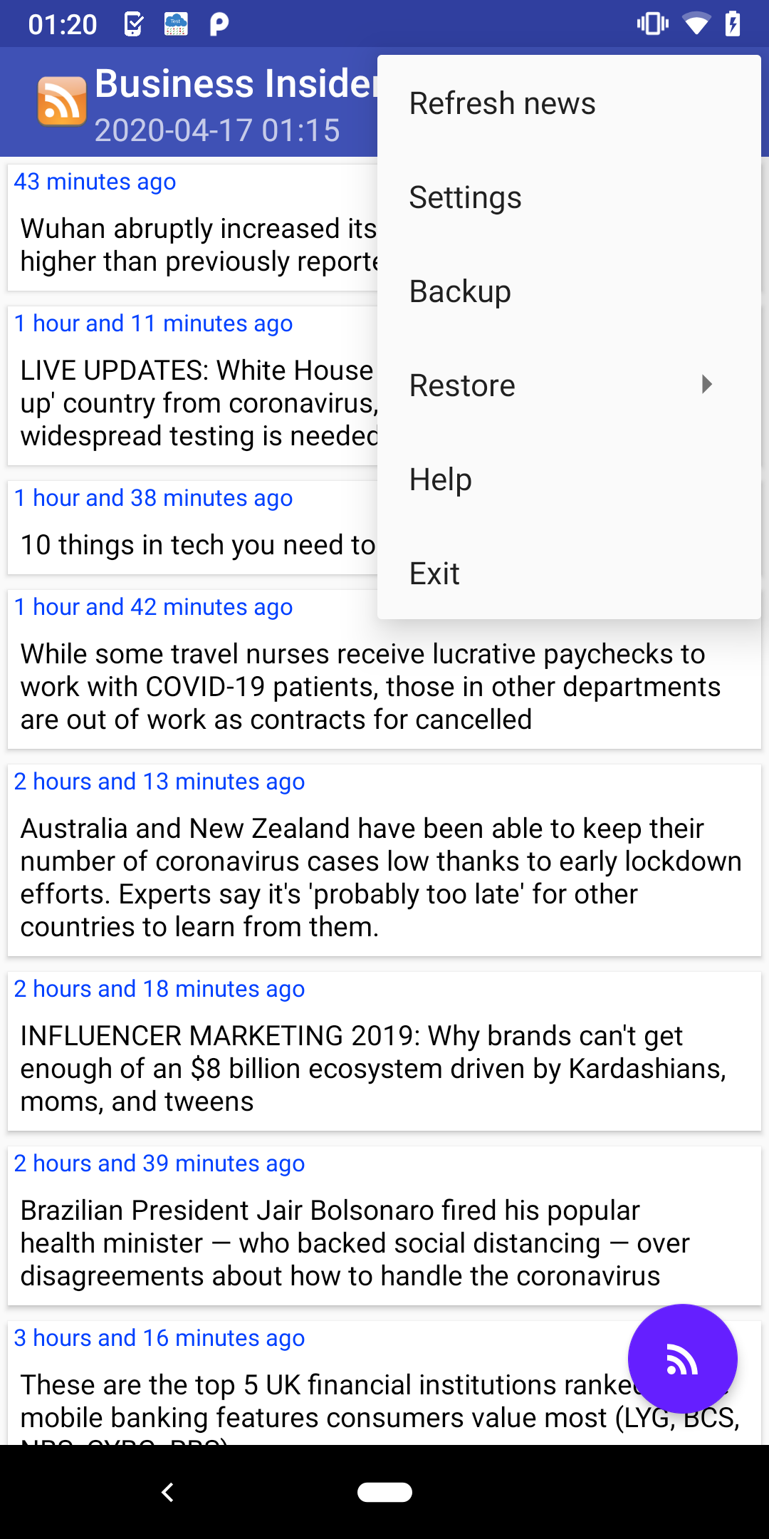 News Reader screenshot 1