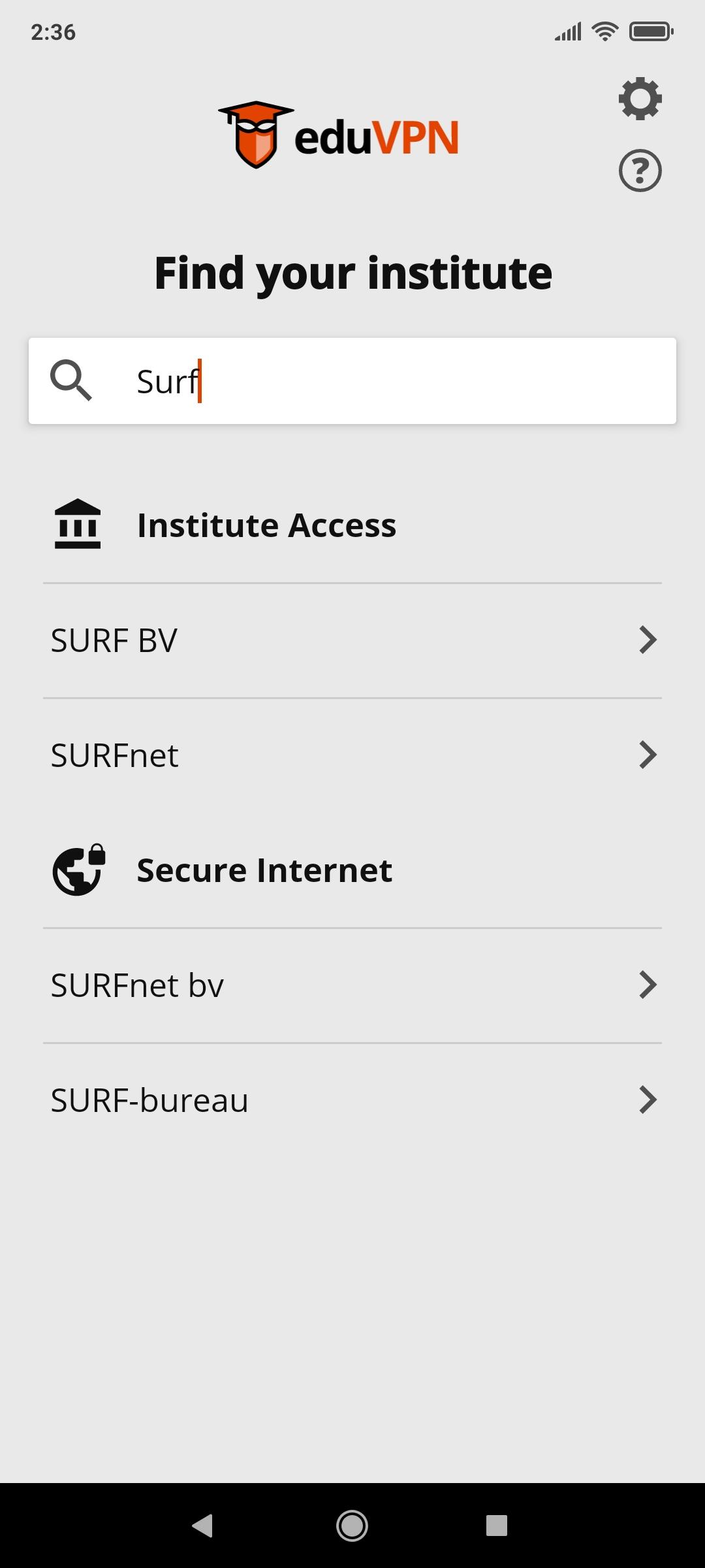 eduVPN screenshot 3