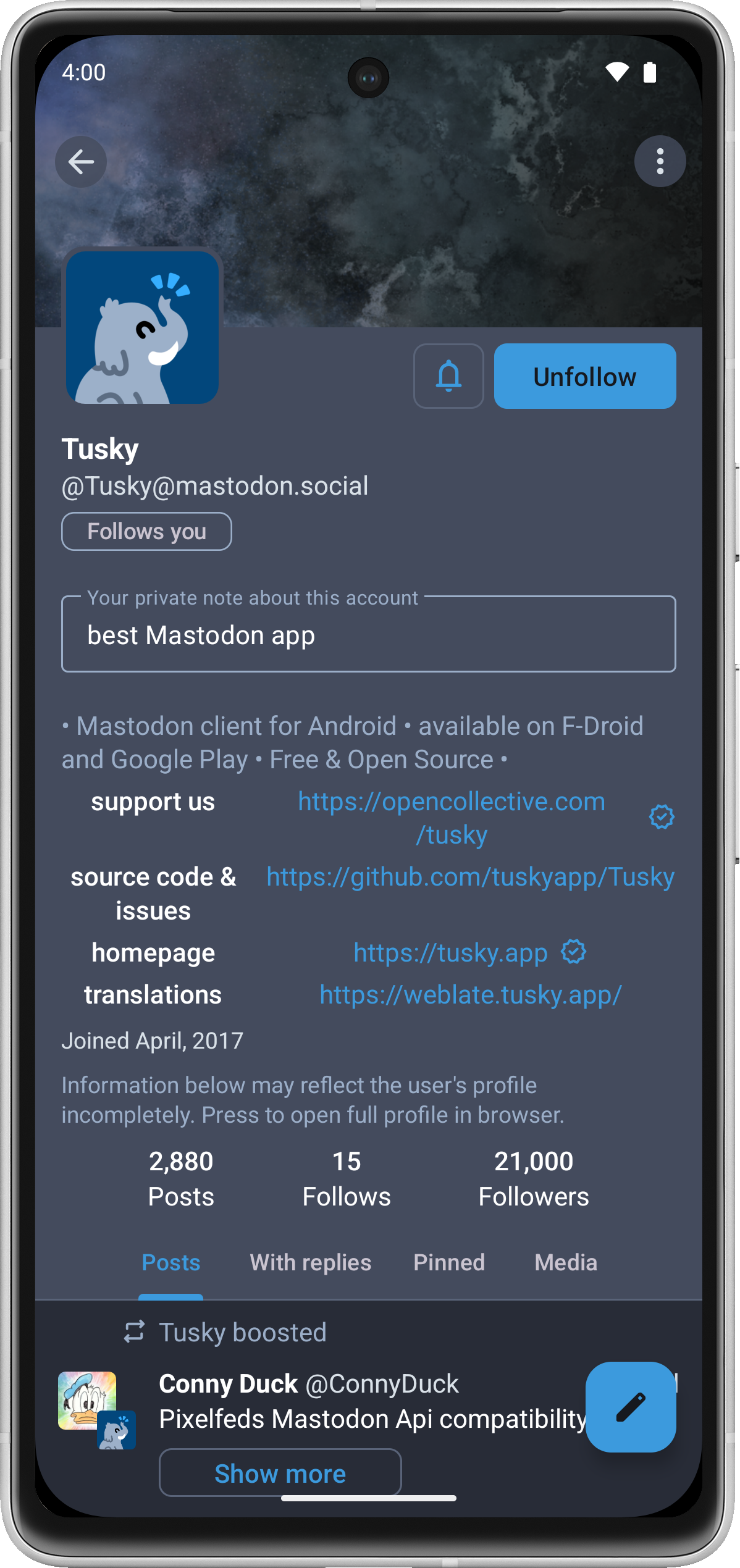 Tusky screenshot 4