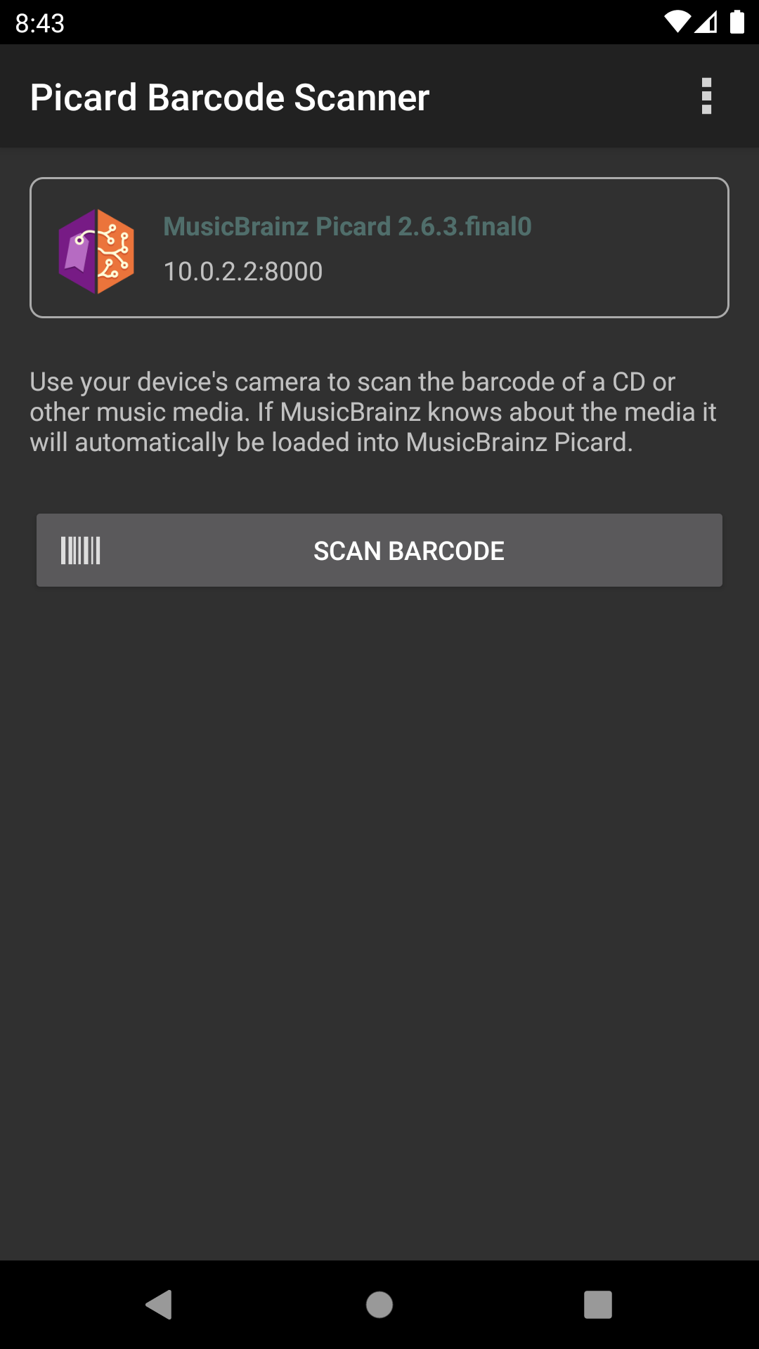 Picard Barcode Scanner screenshot 1