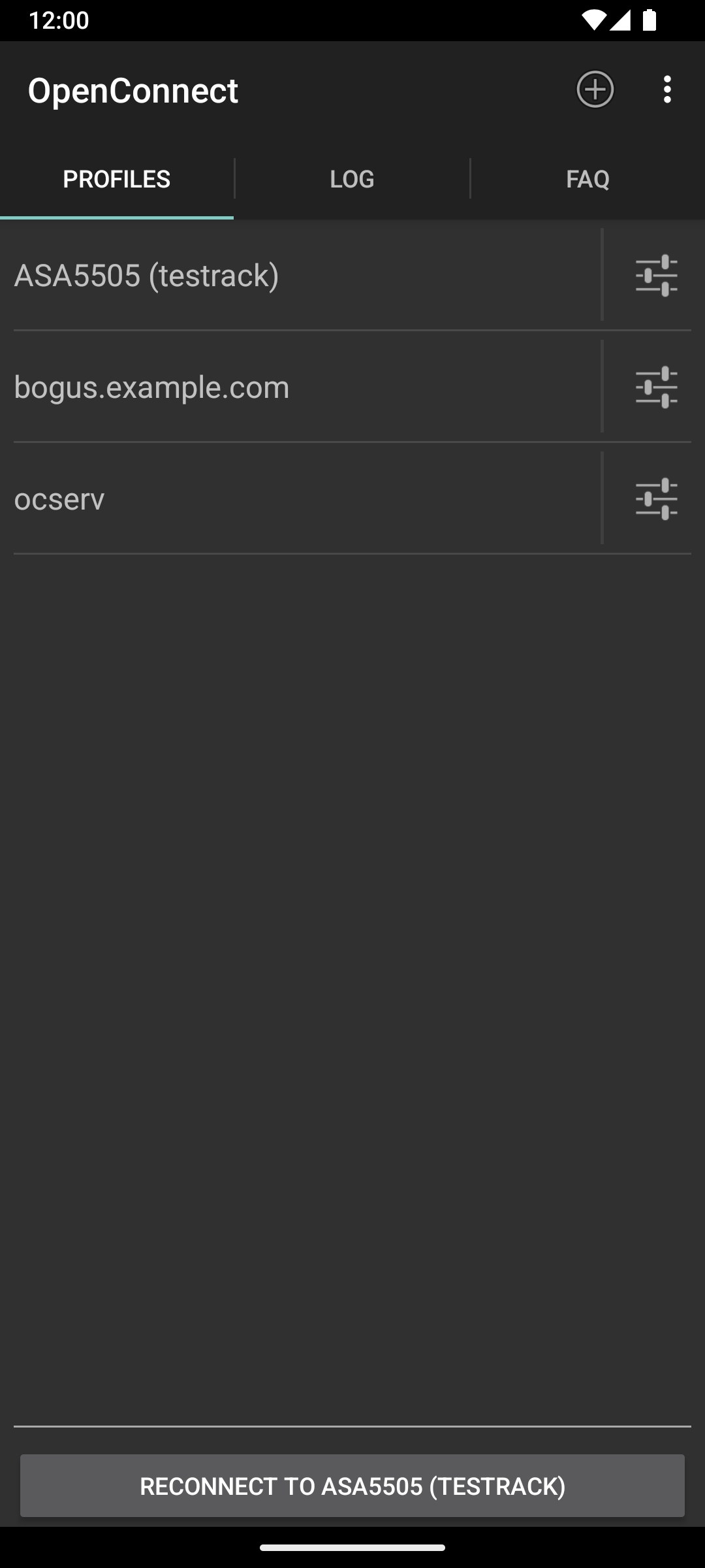 OpenConnect screenshot 1