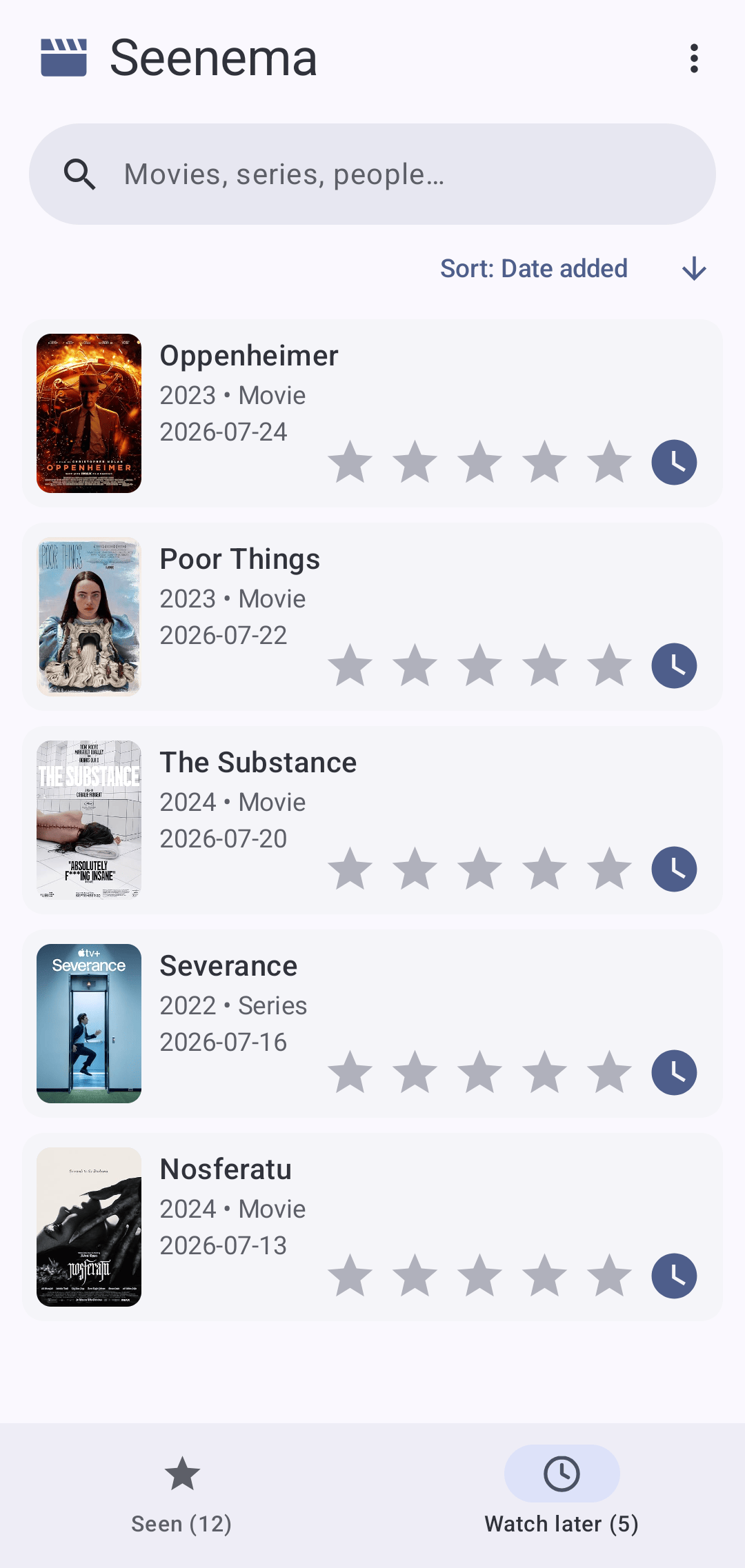 Seenema: Movie Tracker screenshot 4