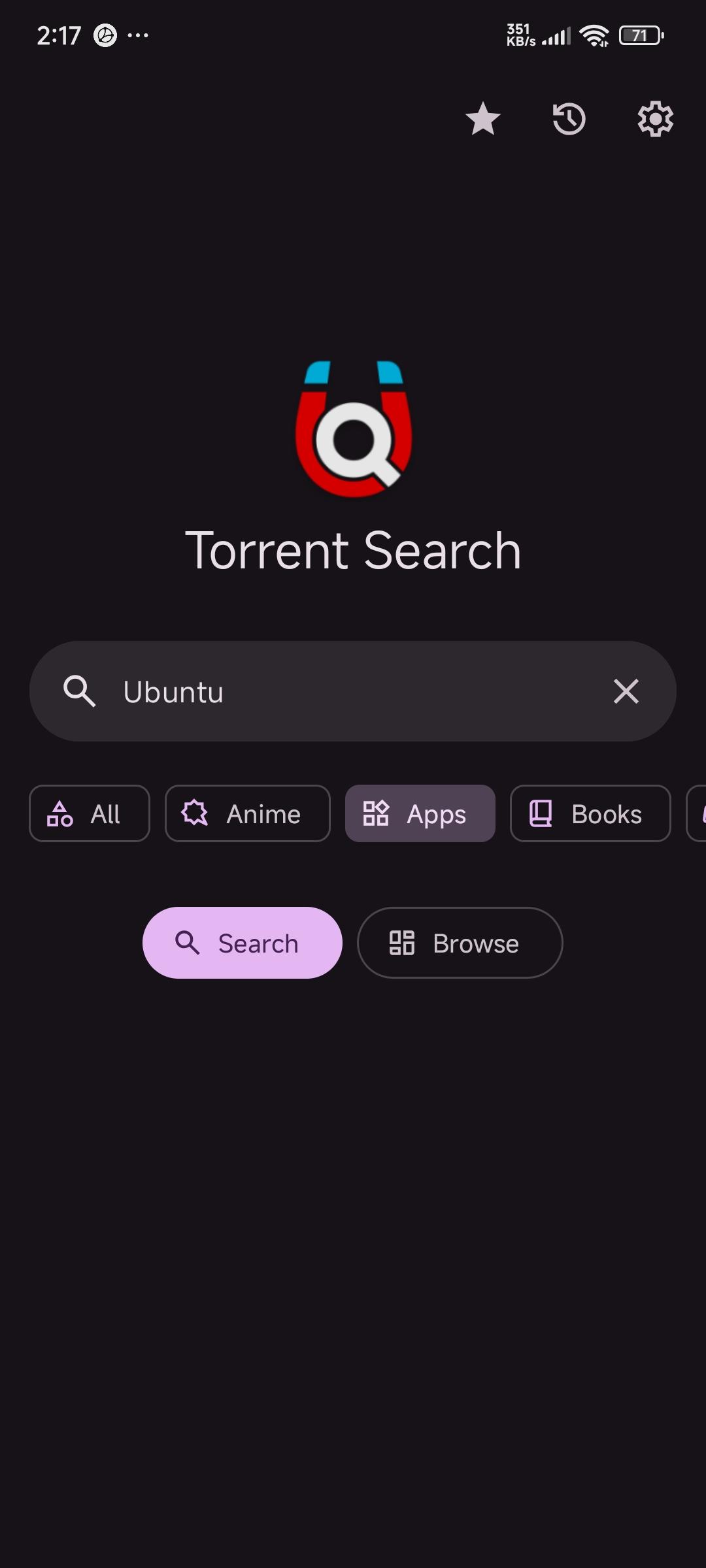 Torrent Search screenshot 1