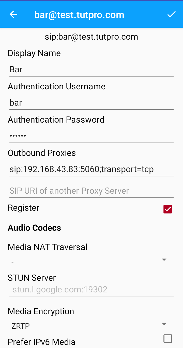 baresip screenshot 7