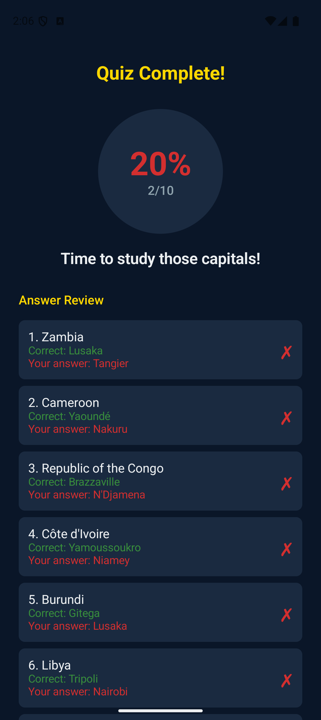 Africa Quiz screenshot 4