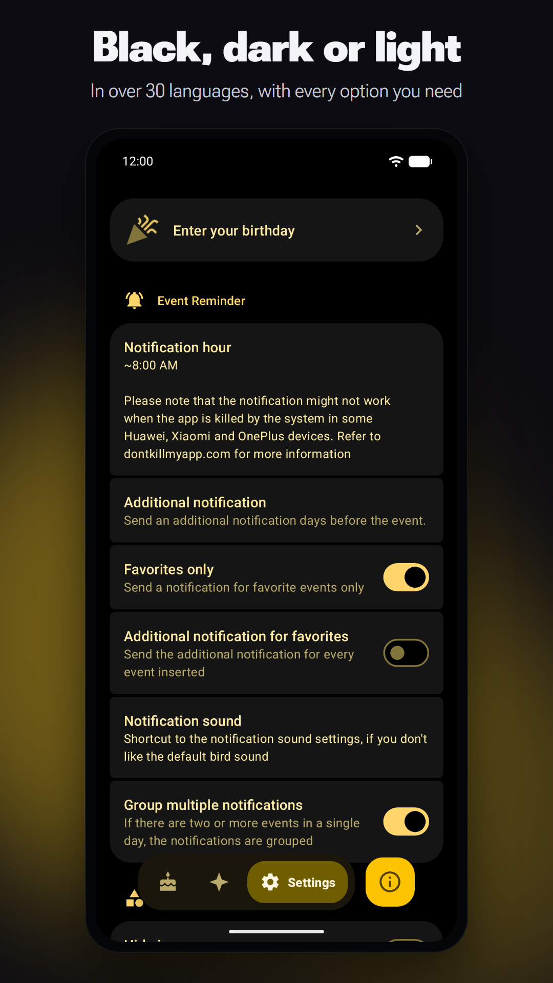 Birday - Birthday Manager screenshot 1