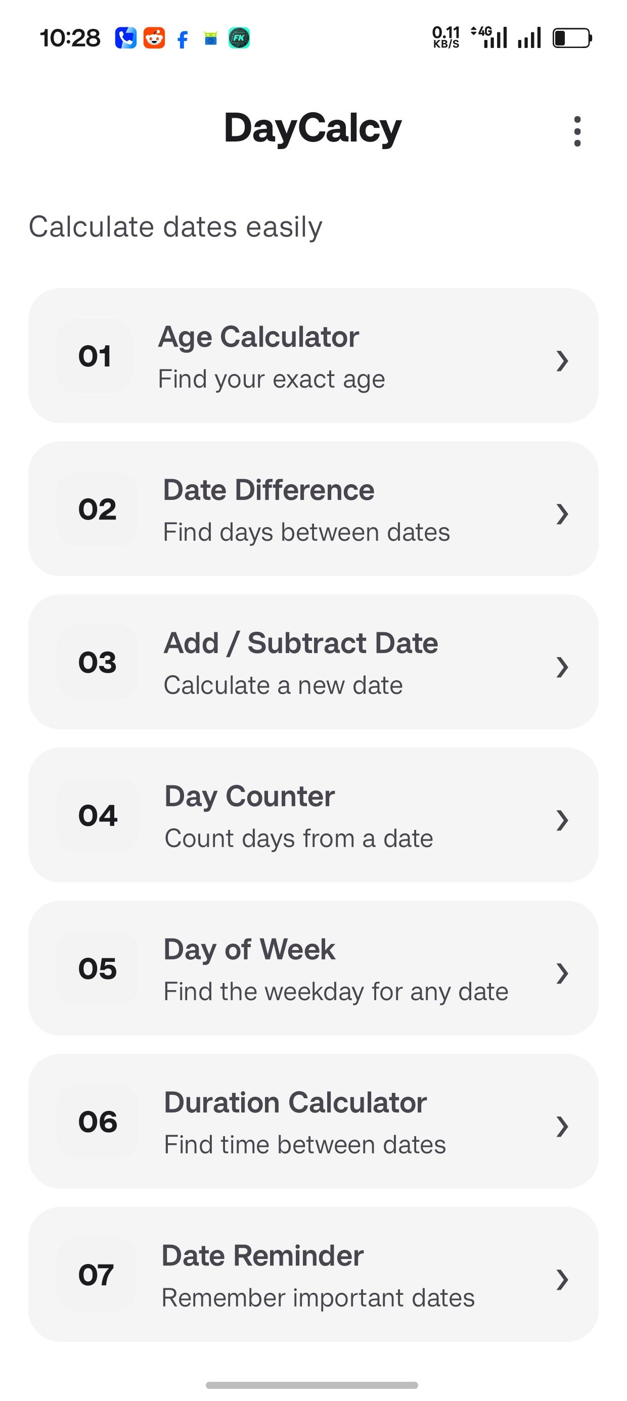 DayCalcy screenshot 1