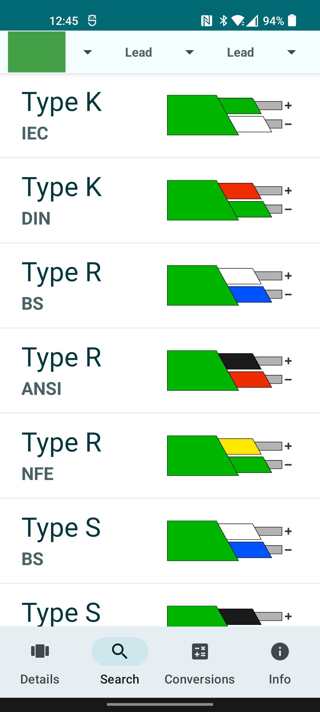 Thermocouples screenshot 4
