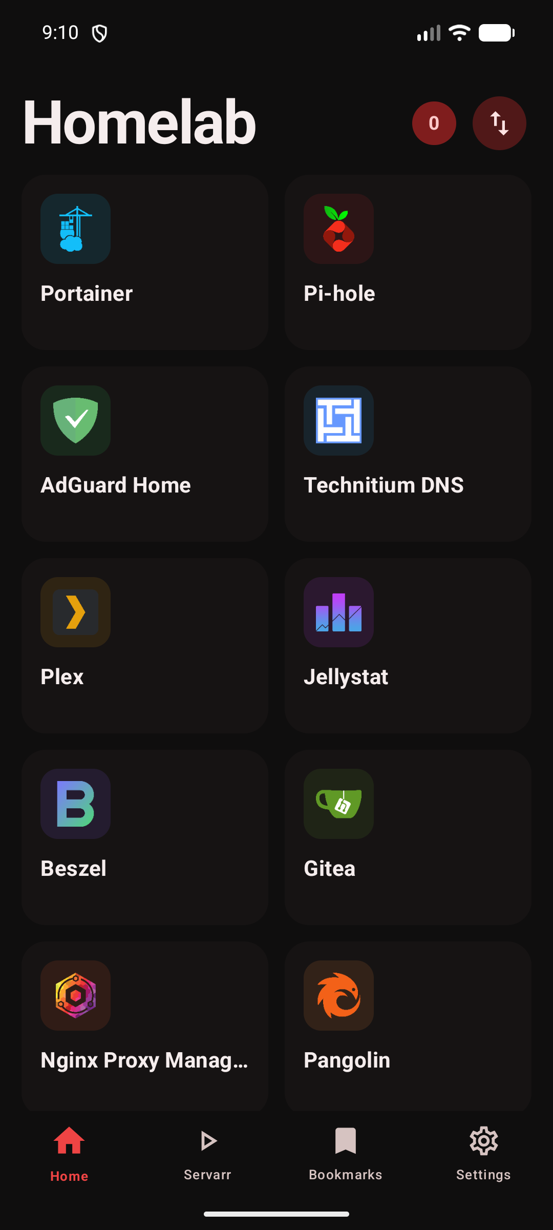 Homelab screenshot 1