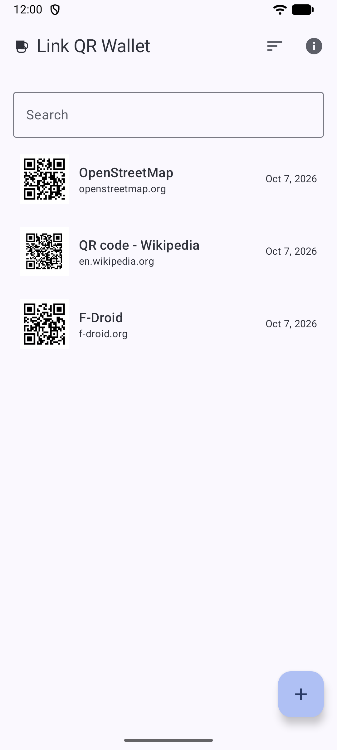 Link QR Wallet screenshot 1