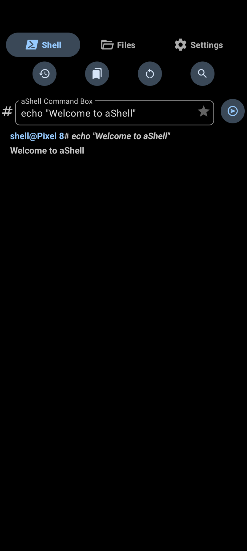 aShell screenshot 2