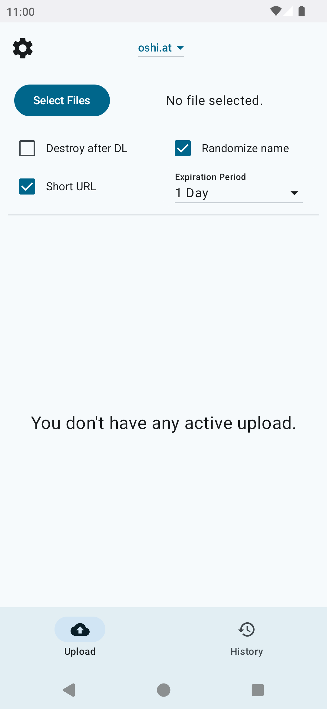 Oshi Uploader screenshot 1