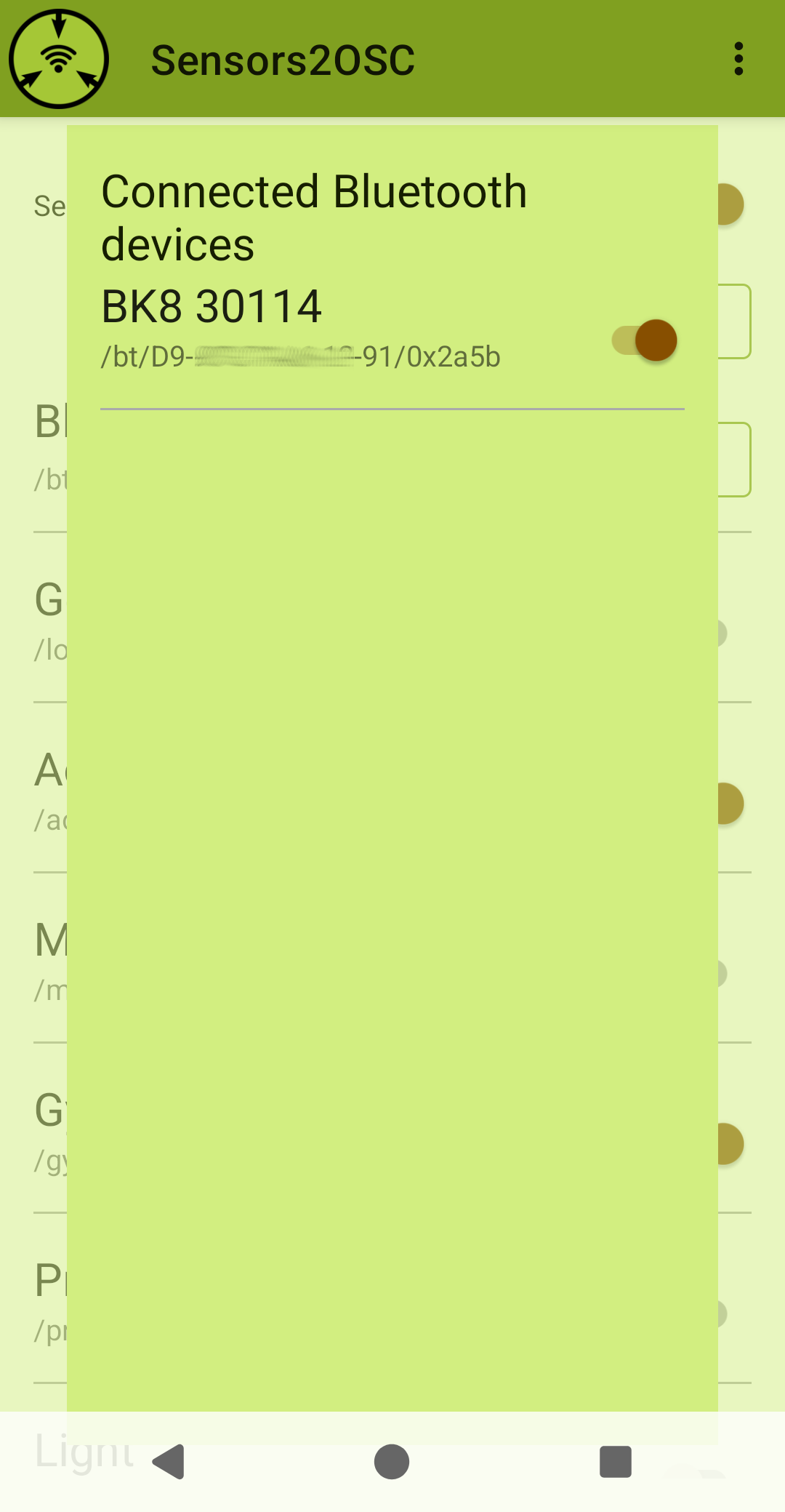 Sensors2OSC screenshot 4