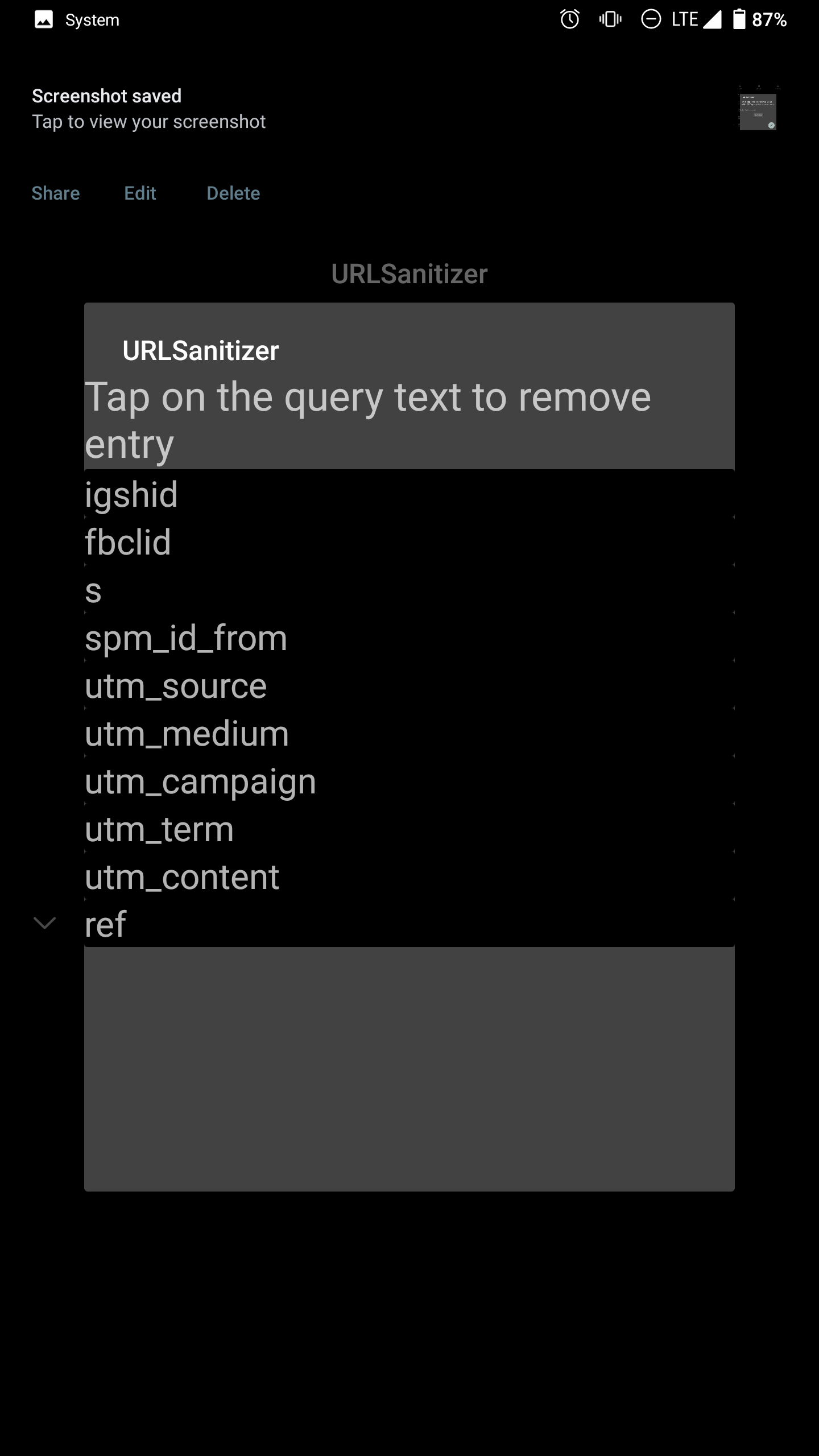 URLSanitizer screenshot 2