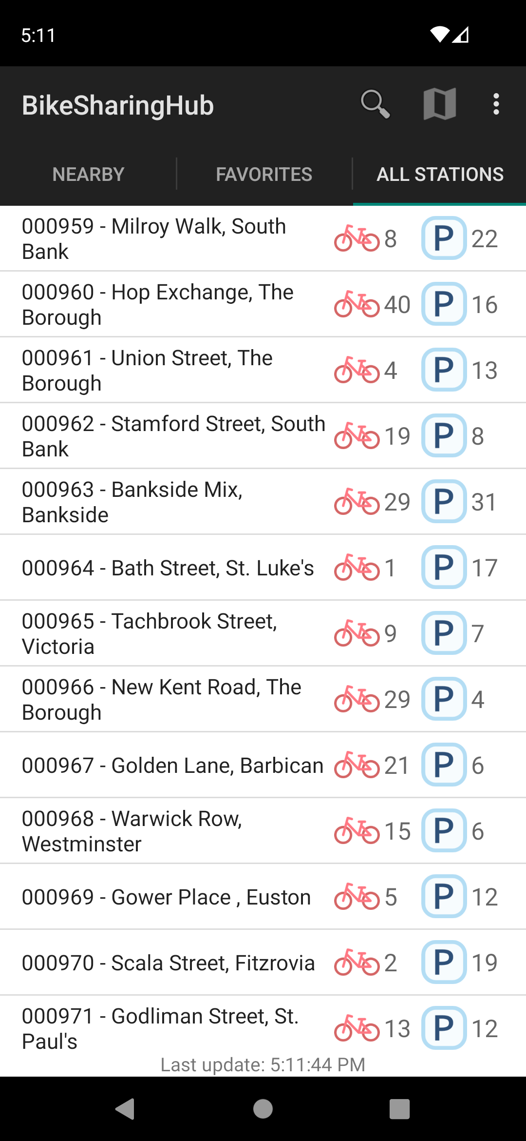 BikeSharingHub screenshot 1