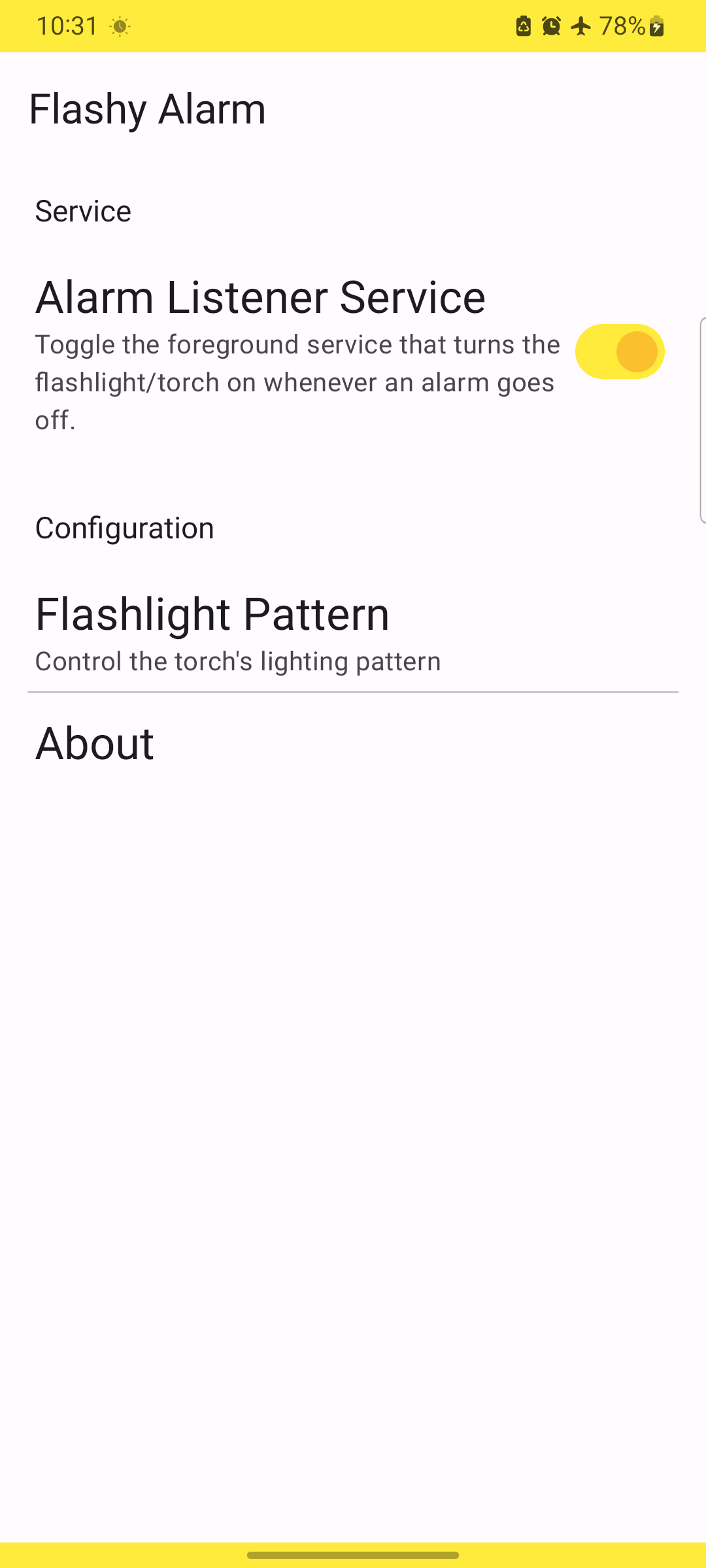 Flashy Alarm screenshot 2
