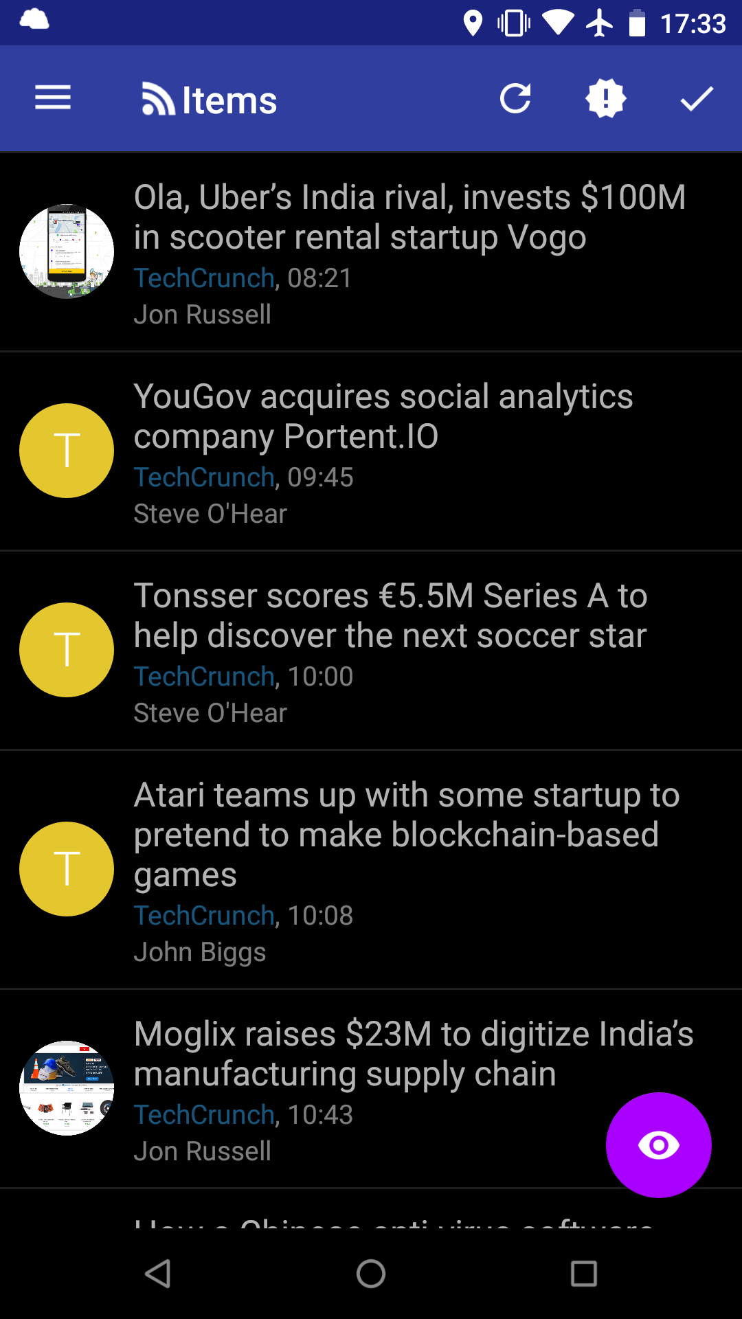 spaRSS DecSync screenshot 1