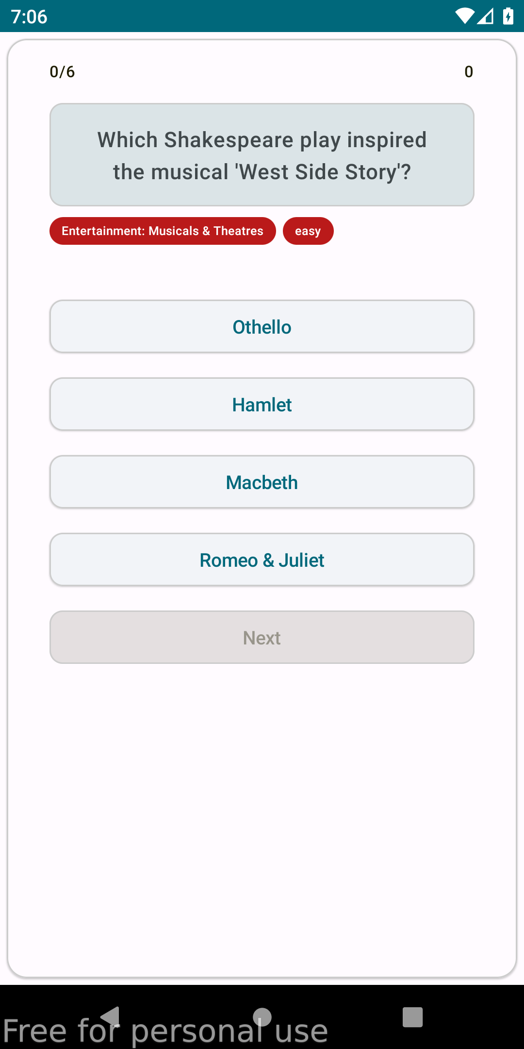 Trivia App screenshot 4