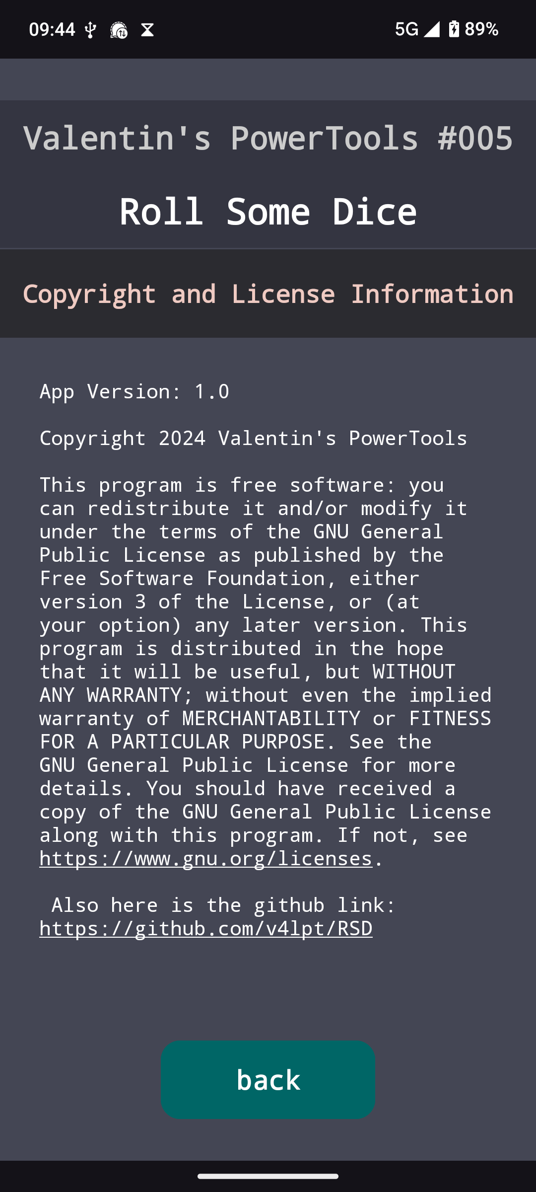 Valentin's PowerTools #005 - Roll Some Dice  screenshot 3