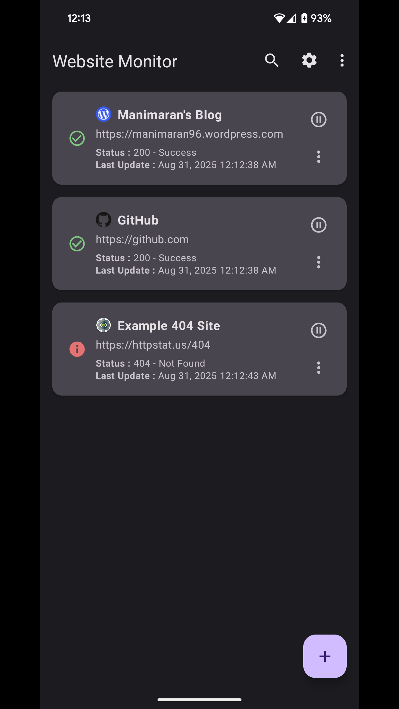 Website Monitor screenshot 8