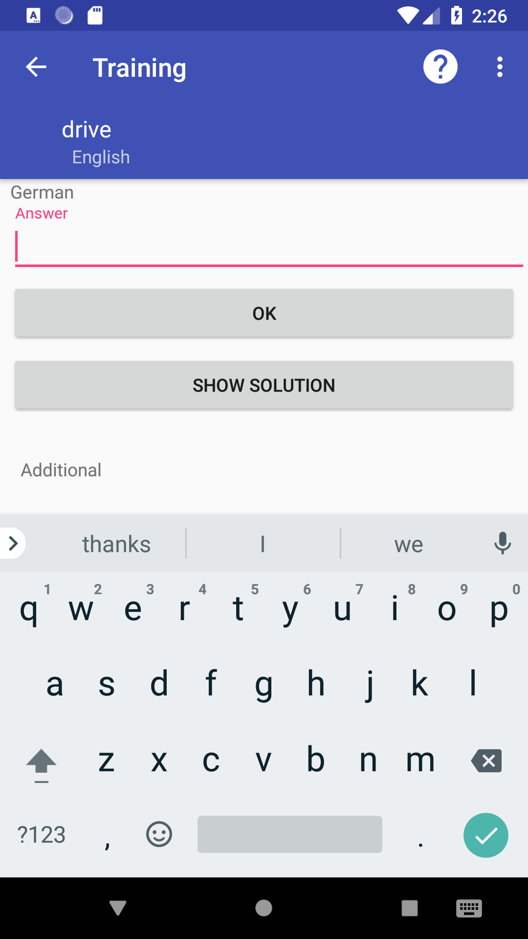 VocableTrainer screenshot 11