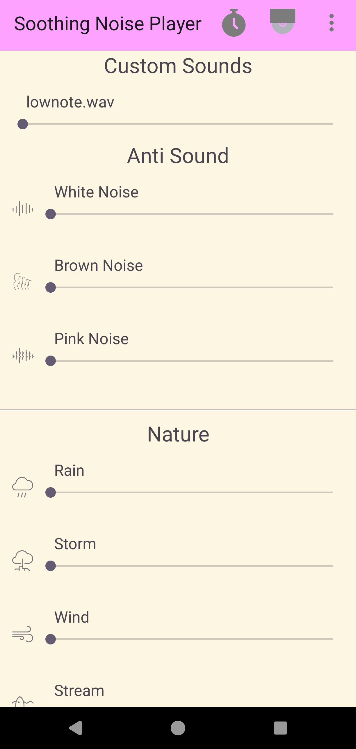 Soothing Noise Player screenshot 1