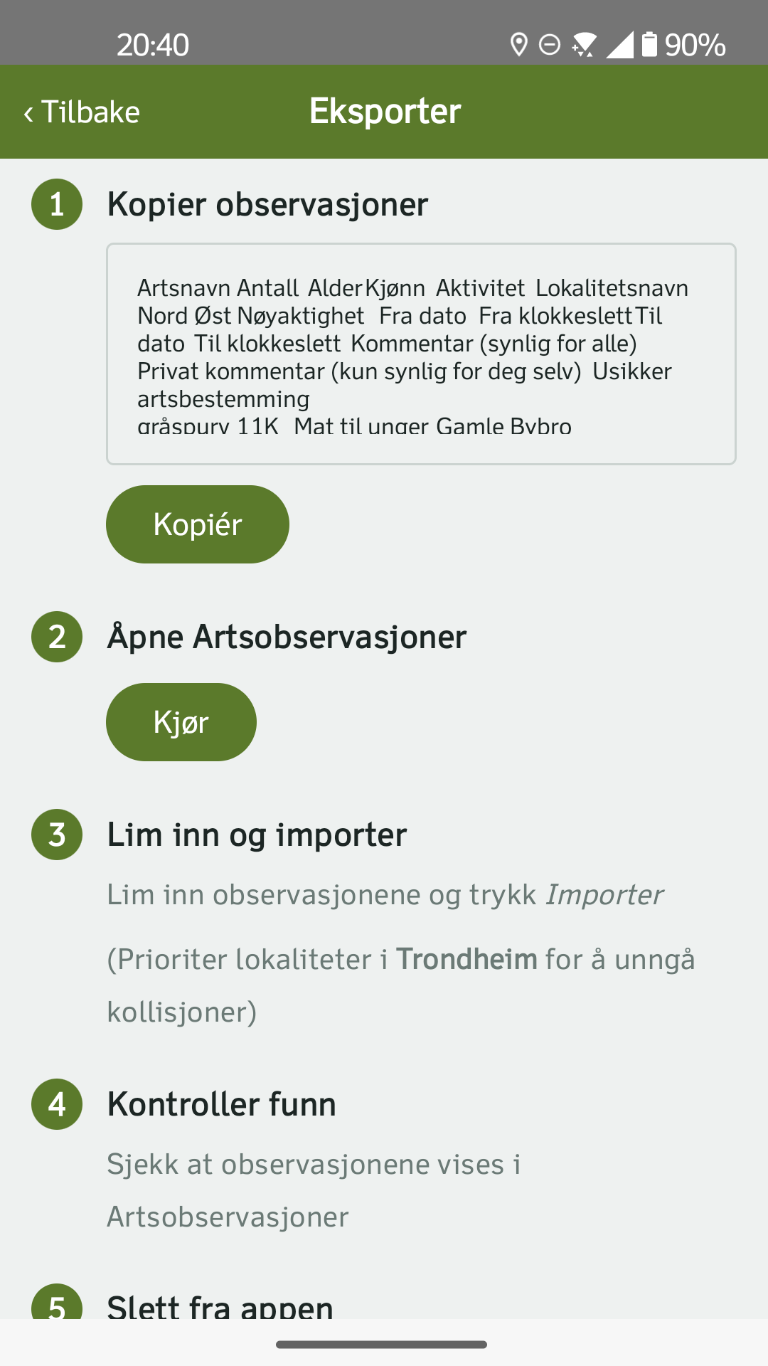 Feltbok screenshot 9