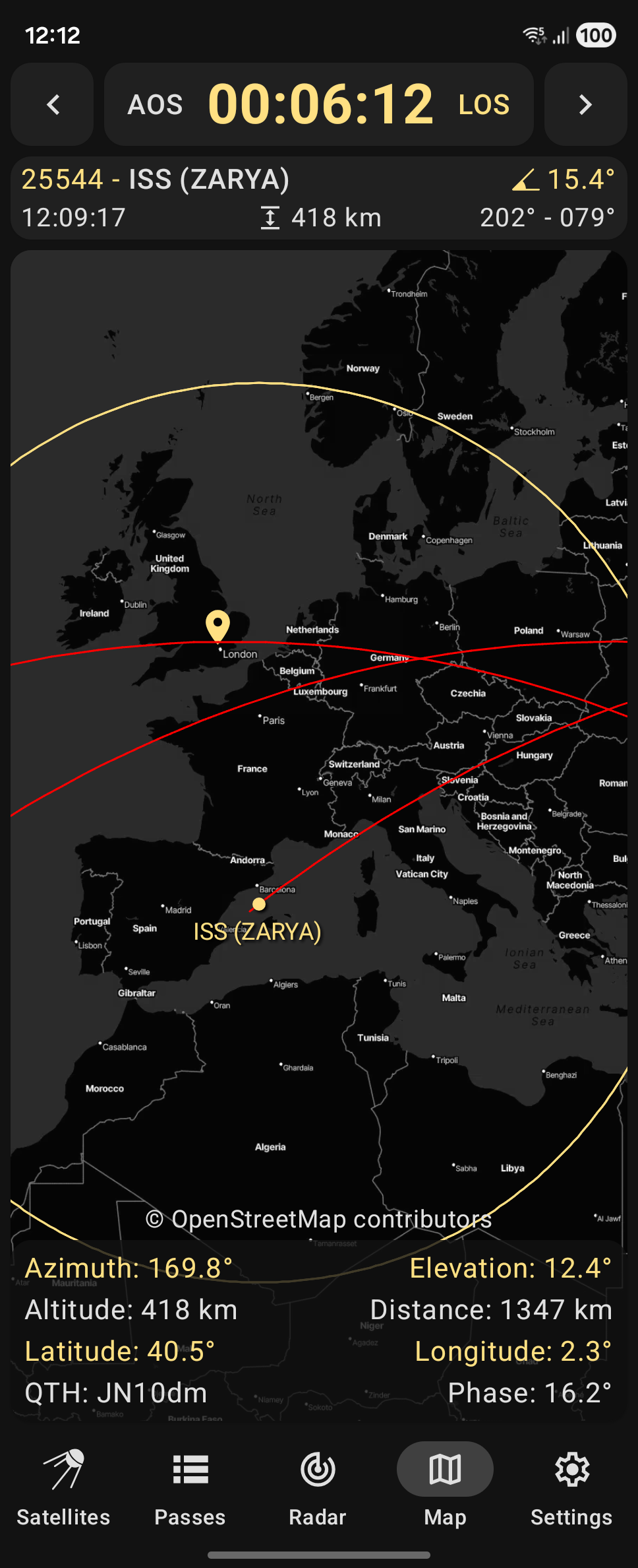 Look4Sat: Satellite tracker screenshot 4