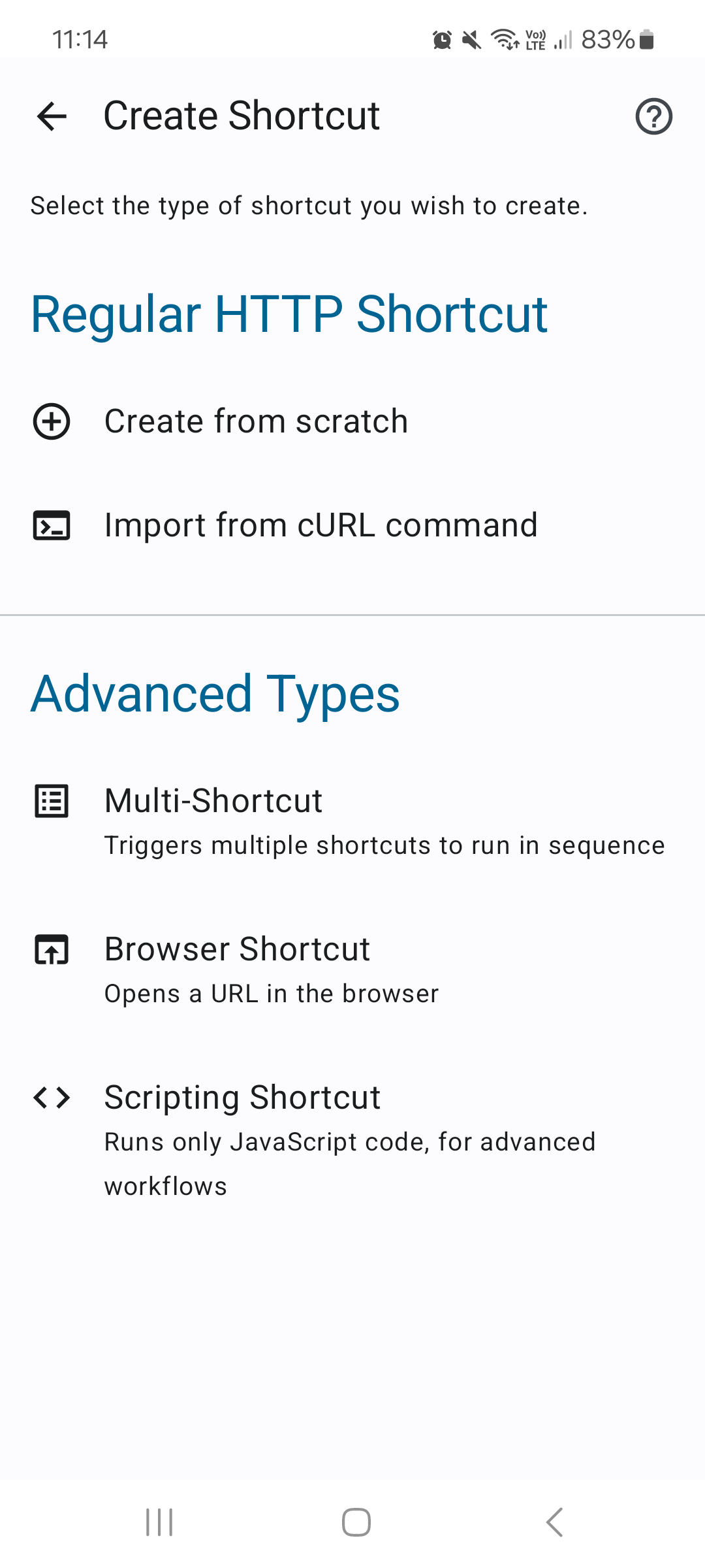 HTTP Request Shortcuts screenshot 2