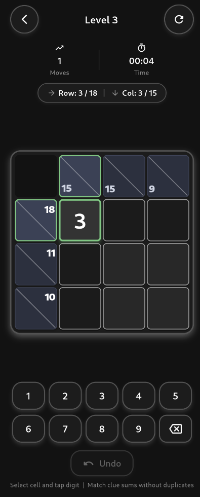 Kakuro screenshot 1