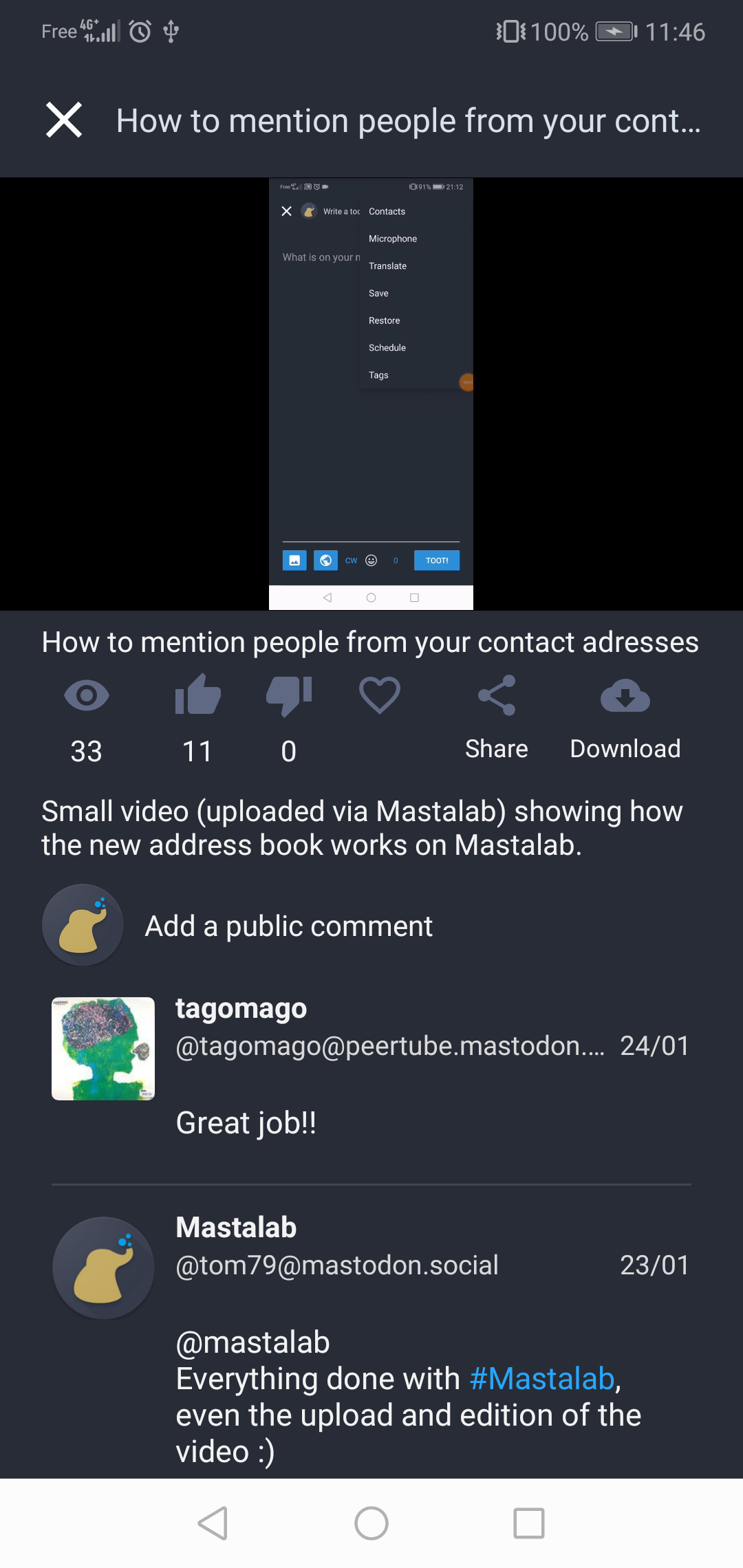 Fedilab screenshot 2