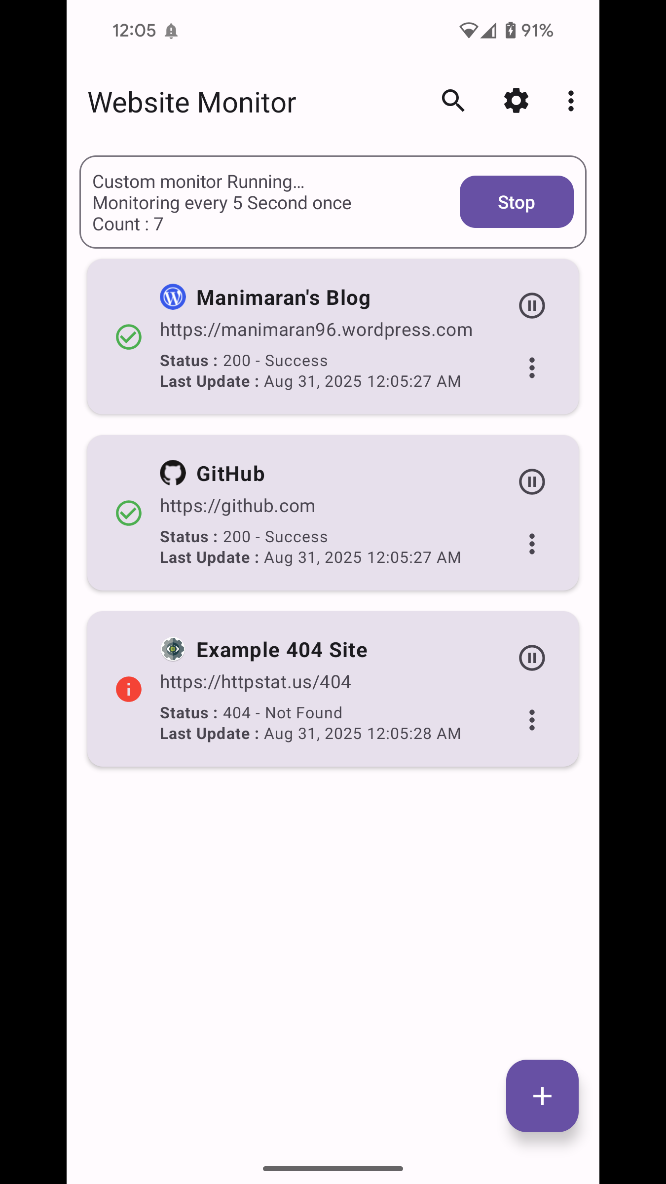 Website Monitor screenshot 7