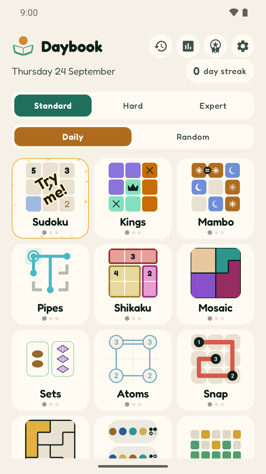 Daybook: Daily Logic Puzzles screenshot 1