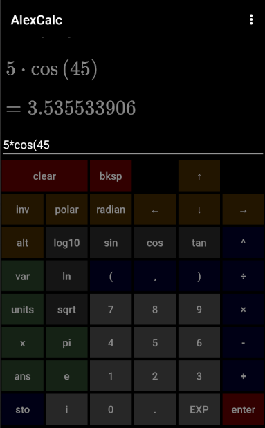 AlexCalc screenshot 4