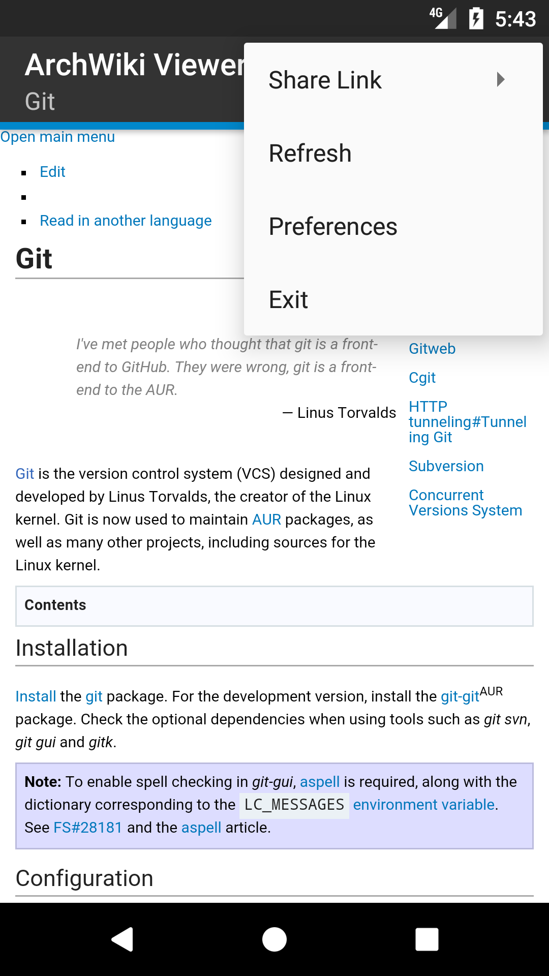 ArchWiki Viewer screenshot 3