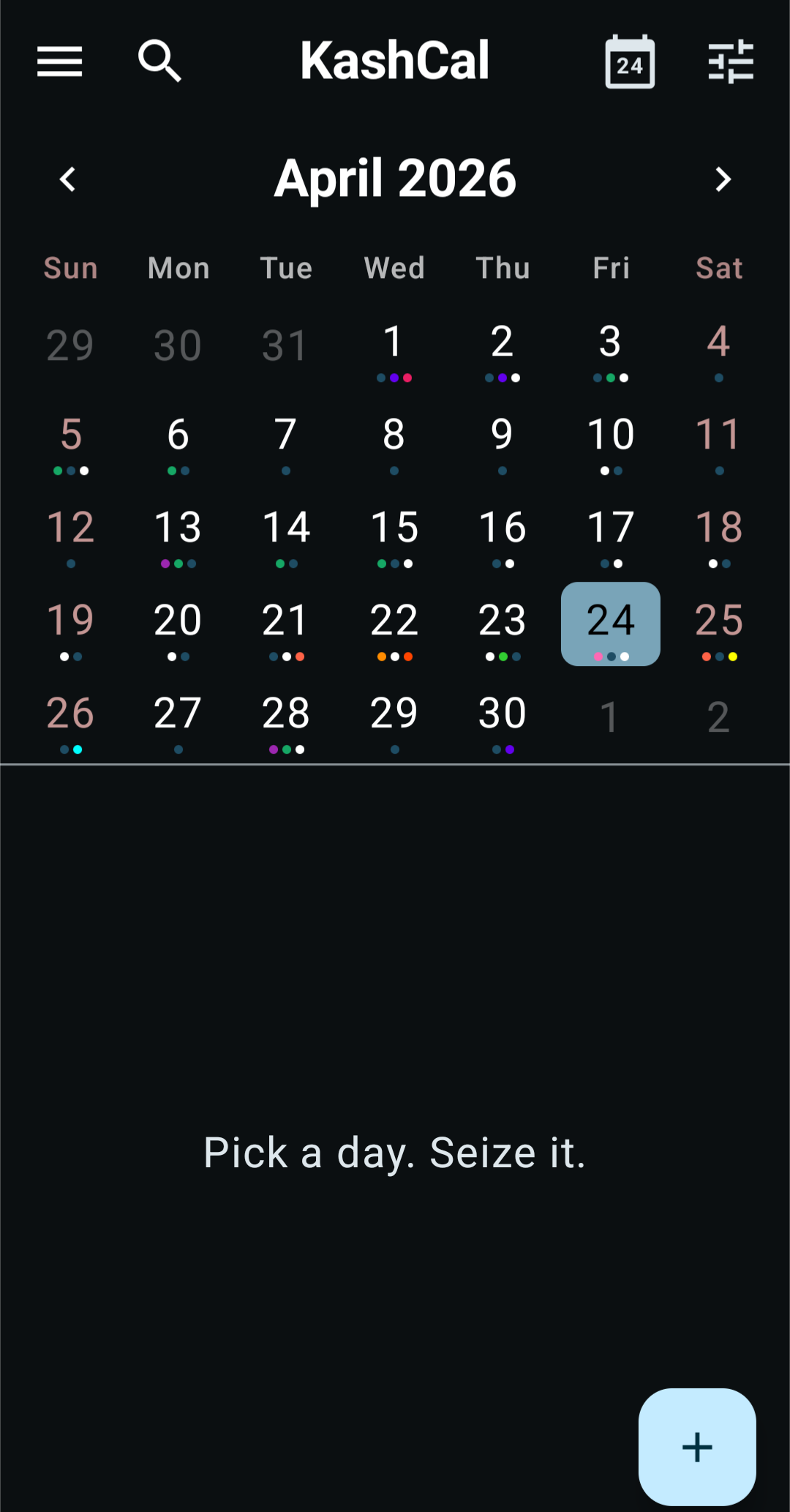 KashCal screenshot 3