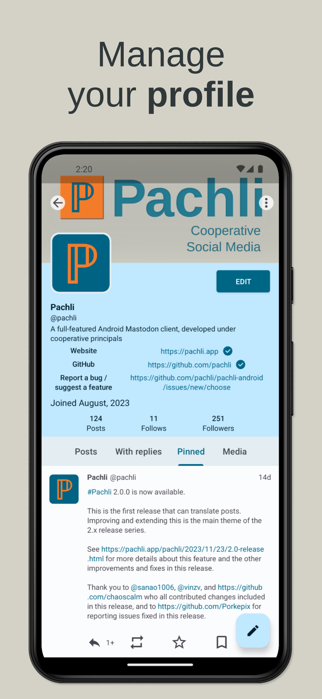 Pachli for Mastodon screenshot 7