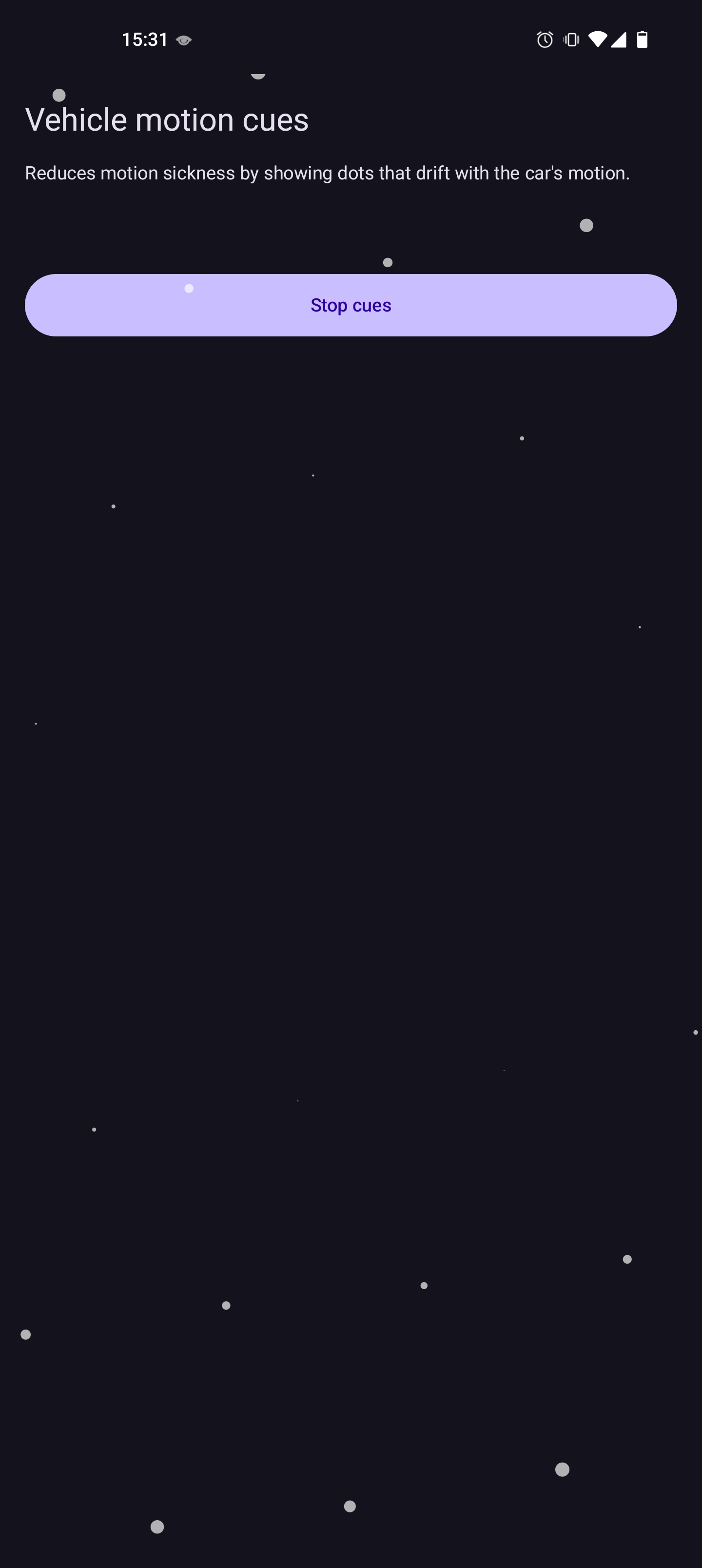Vehicle Motion Cues screenshot 1