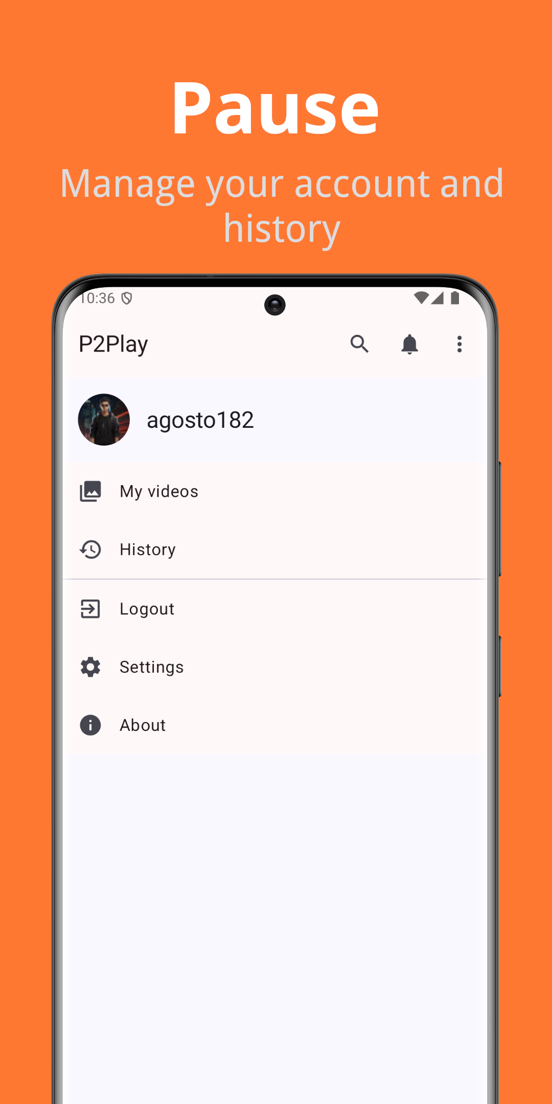 P2Play - Peertube client screenshot 3