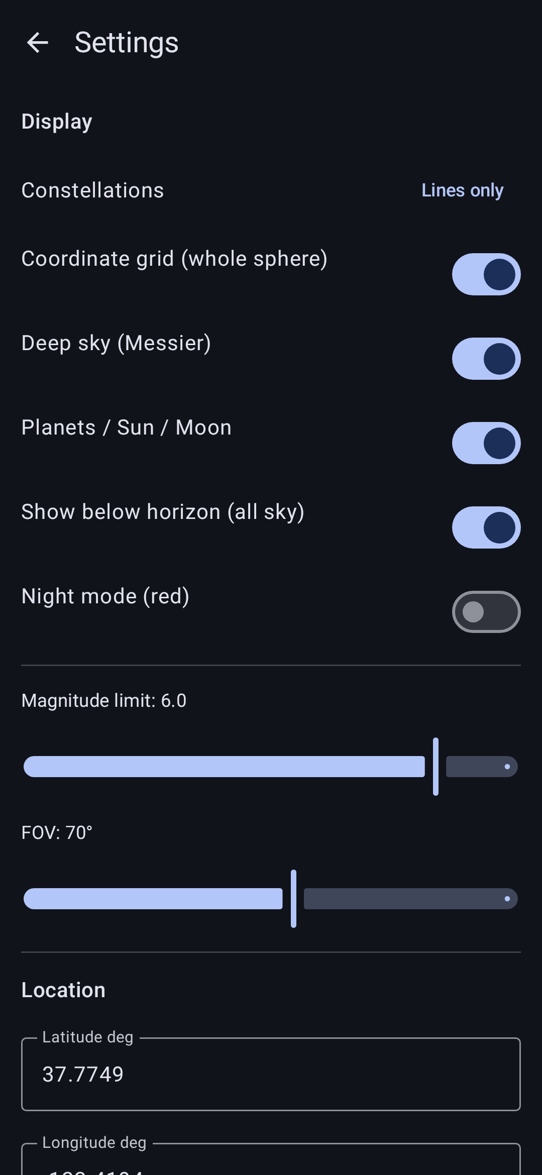 MA Astronomy screenshot 3