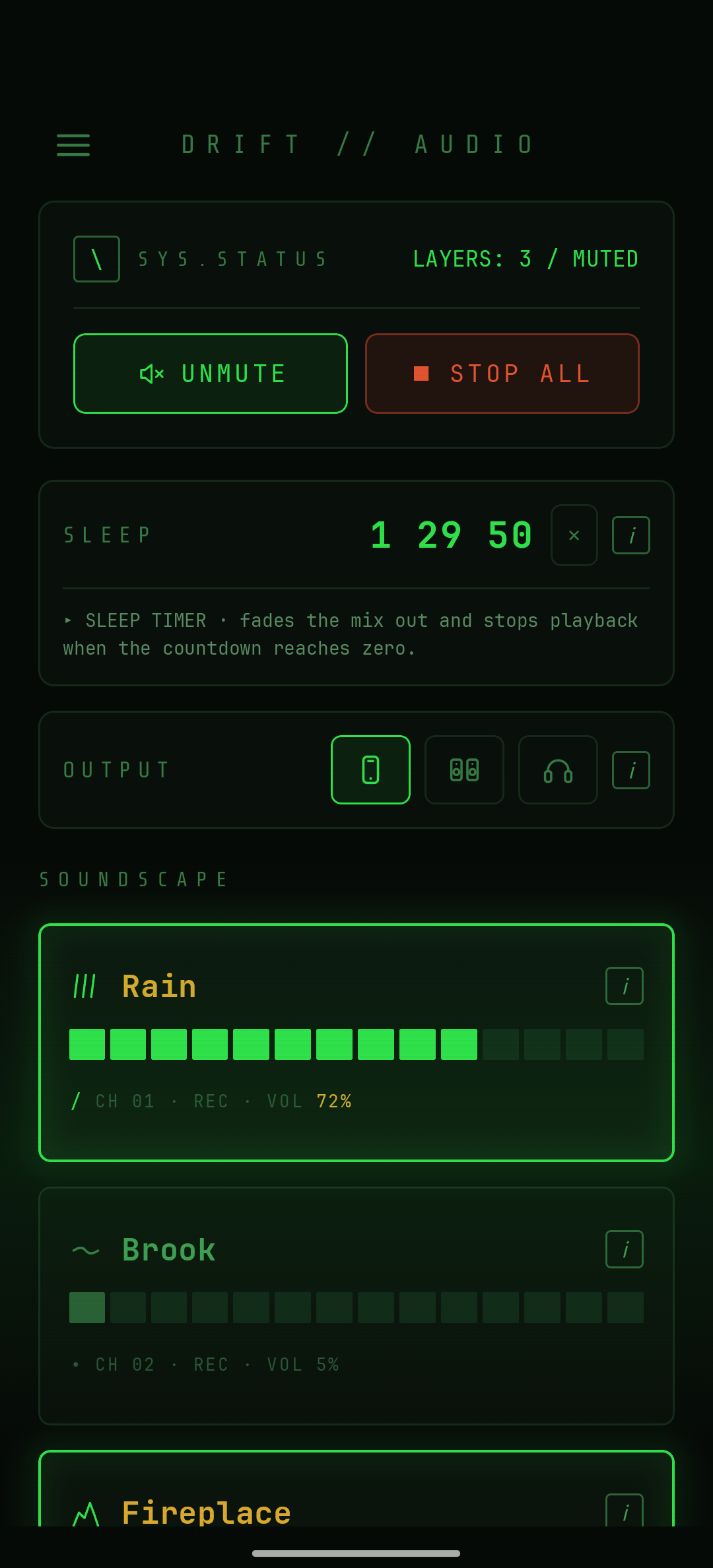 Drift // Audio screenshot 1